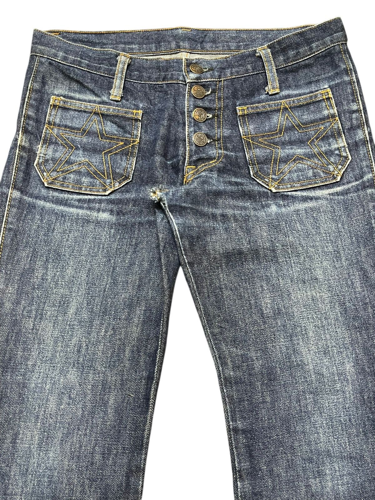 Hysteric Glamour Vintage Japanese Brand Blue Faded Wash Wide Leg Bell Bottom Size US 29 - 4 Thumbnail