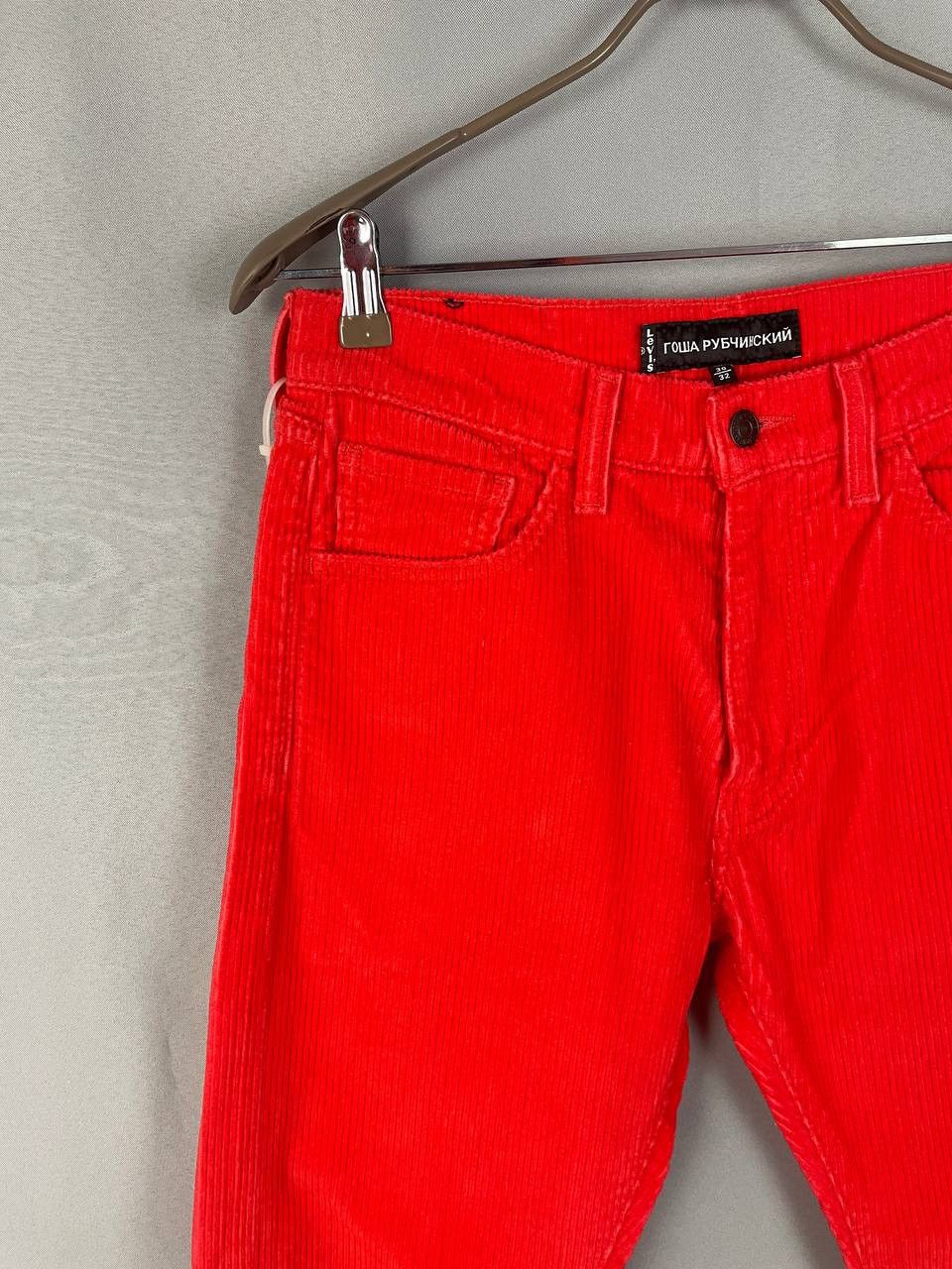 Gosha Rubchinskiy Gosha Rubchinskiy x Levi’s Red Corduroy Pants Size US 30 / EU 46 - 5 Thumbnail