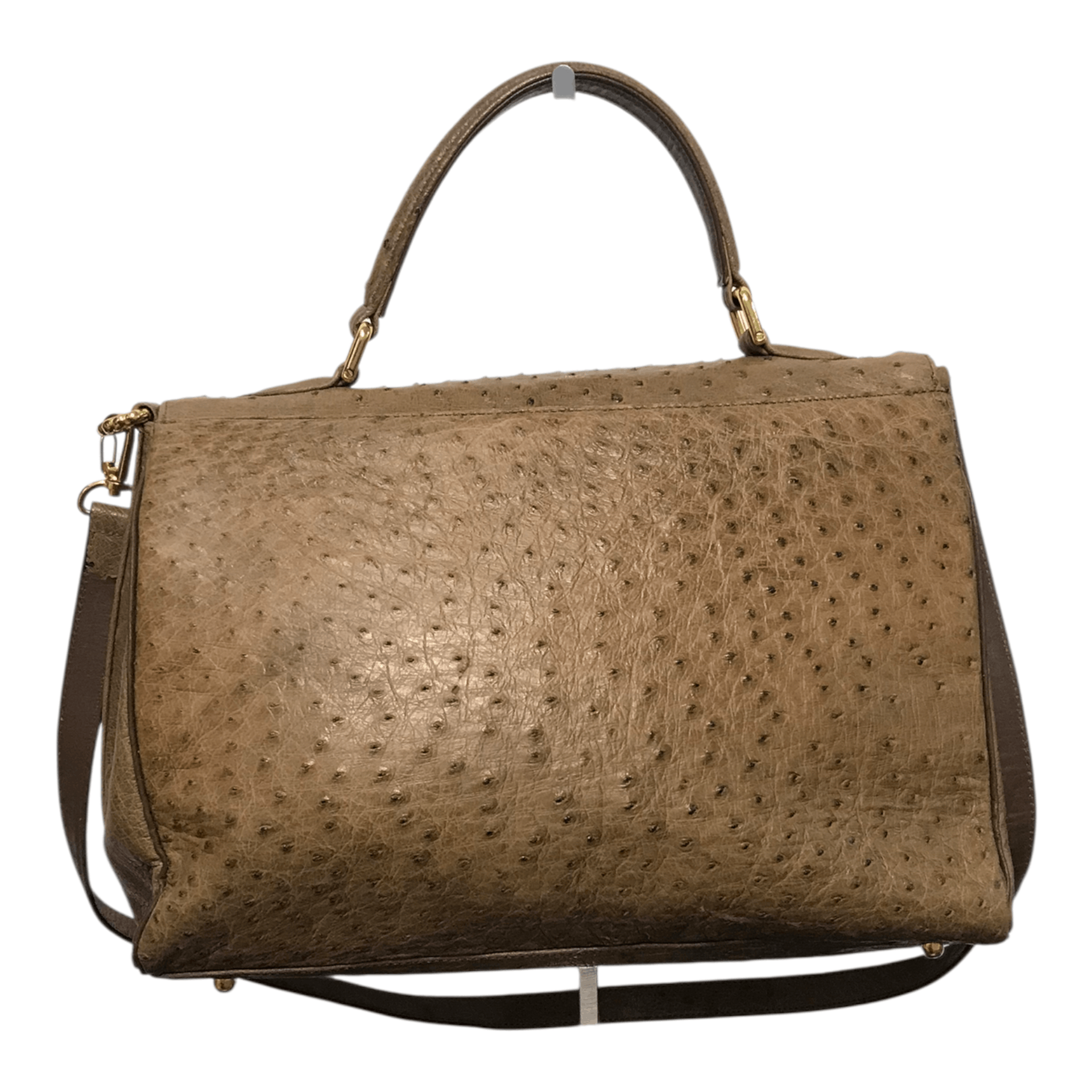 Japanese Brand × Leather Ostrich Brown Leather Two Way Bag Size ONE SIZE - 4 Thumbnail