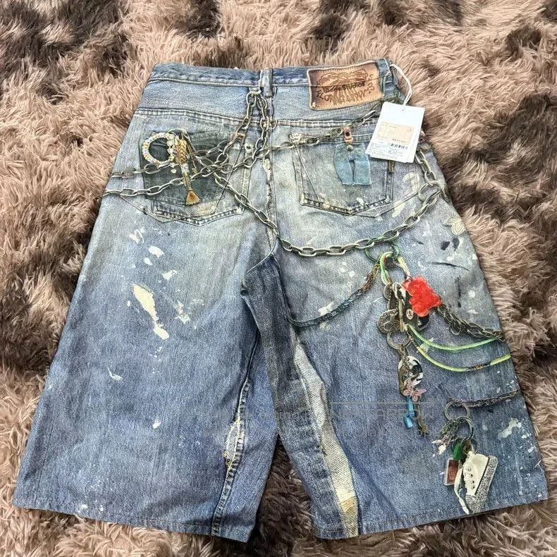 Acne Studios Acne Studios 3D Print Chain Cropped Jeans. Size US 32 / EU 48 - 2 Thumbnail