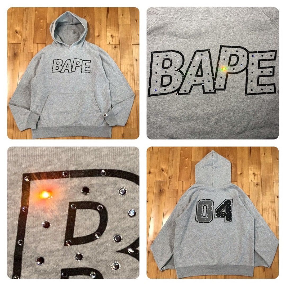 Swarovski BAPE Logo Pullover Hoodie a bathing ape NIGO