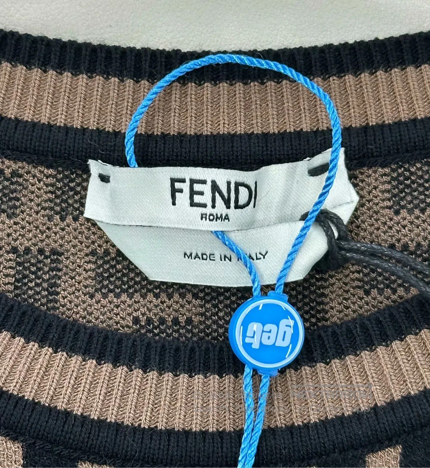 Fendi FENDI Brown Classic Monogrammed Logo Knit Sweater| Size XS / US 0-2 / IT 36-38 - 3 Thumbnail