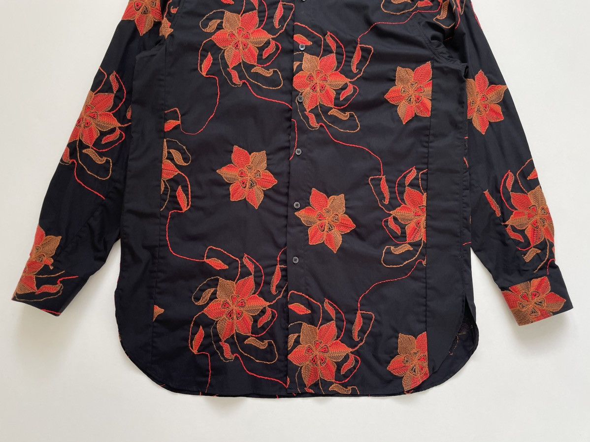 Dries Van Noten A/W 17 ‘Flower Embroidered’ Black Shirt Size US M / EU 48-50 / 2 - 10 Thumbnail