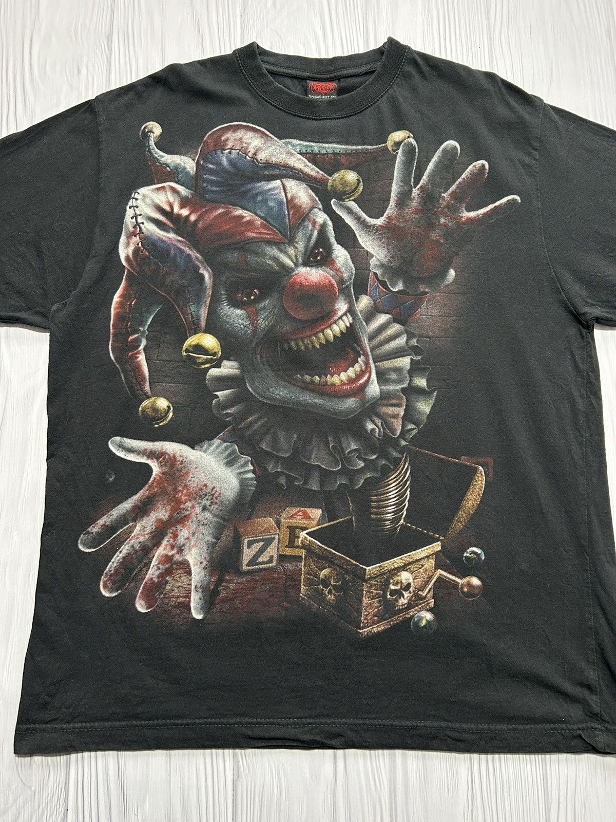 Vintage Vintage Y2K Allprinted Jack In Box Boo! Scary T-Shirt Size US XL / EU 56 / 4 - 5 Thumbnail