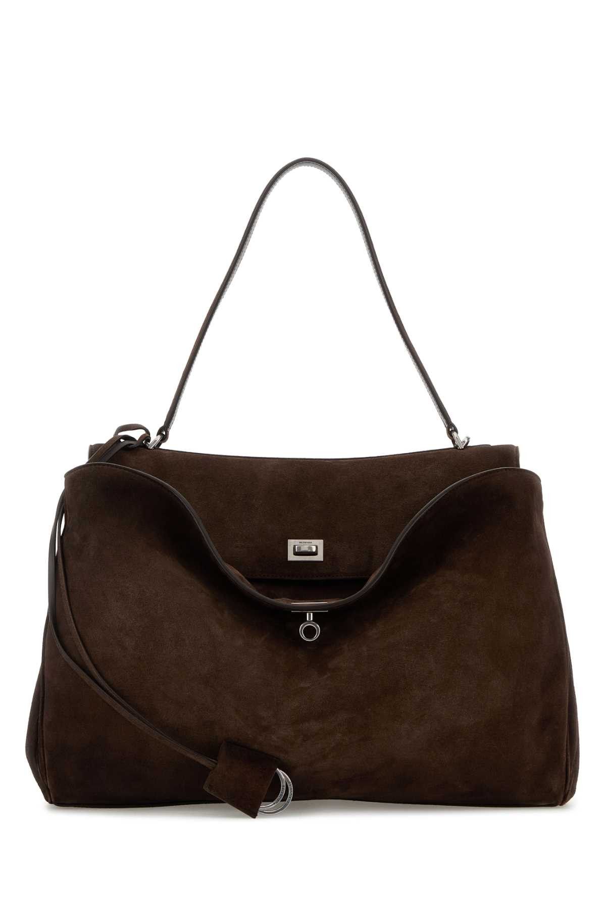 Dark Brown Suede Large Rodeo Handbag