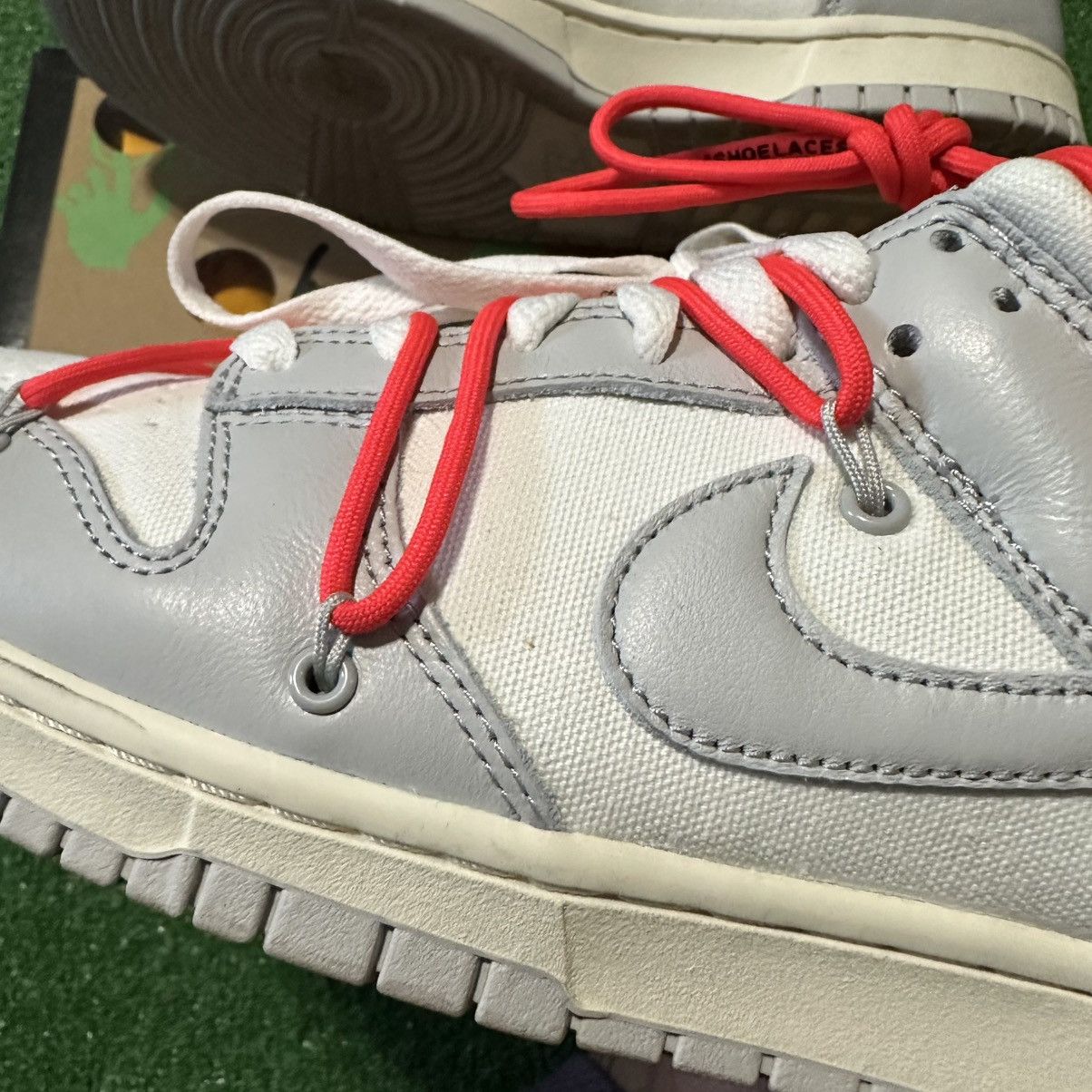 Nike × Off-White Nike Dunk Low Off White Lot 06 Of 50 Size US 9.5 / EU 42-43 - 3 Thumbnail