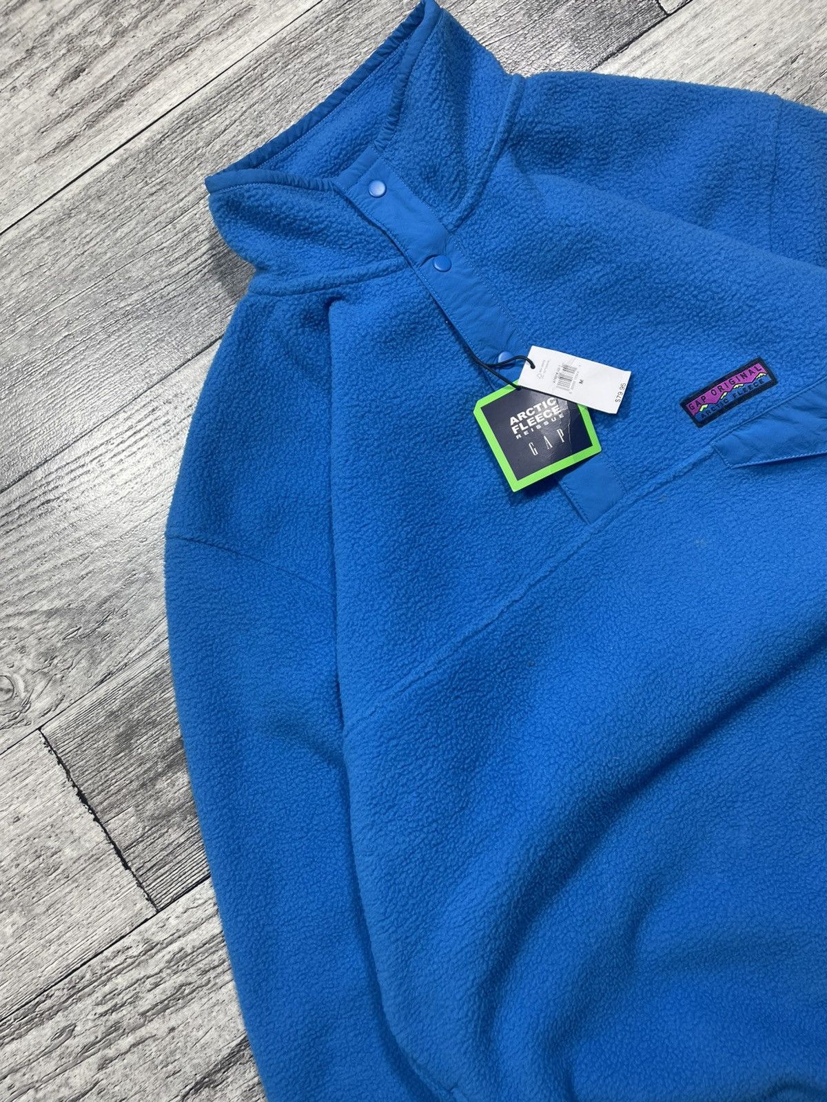 Gap Vintage GAP Arctic Fleece 1/4 Teddy Sweater Size US M / EU 48-50 / 2 - 2 Thumbnail