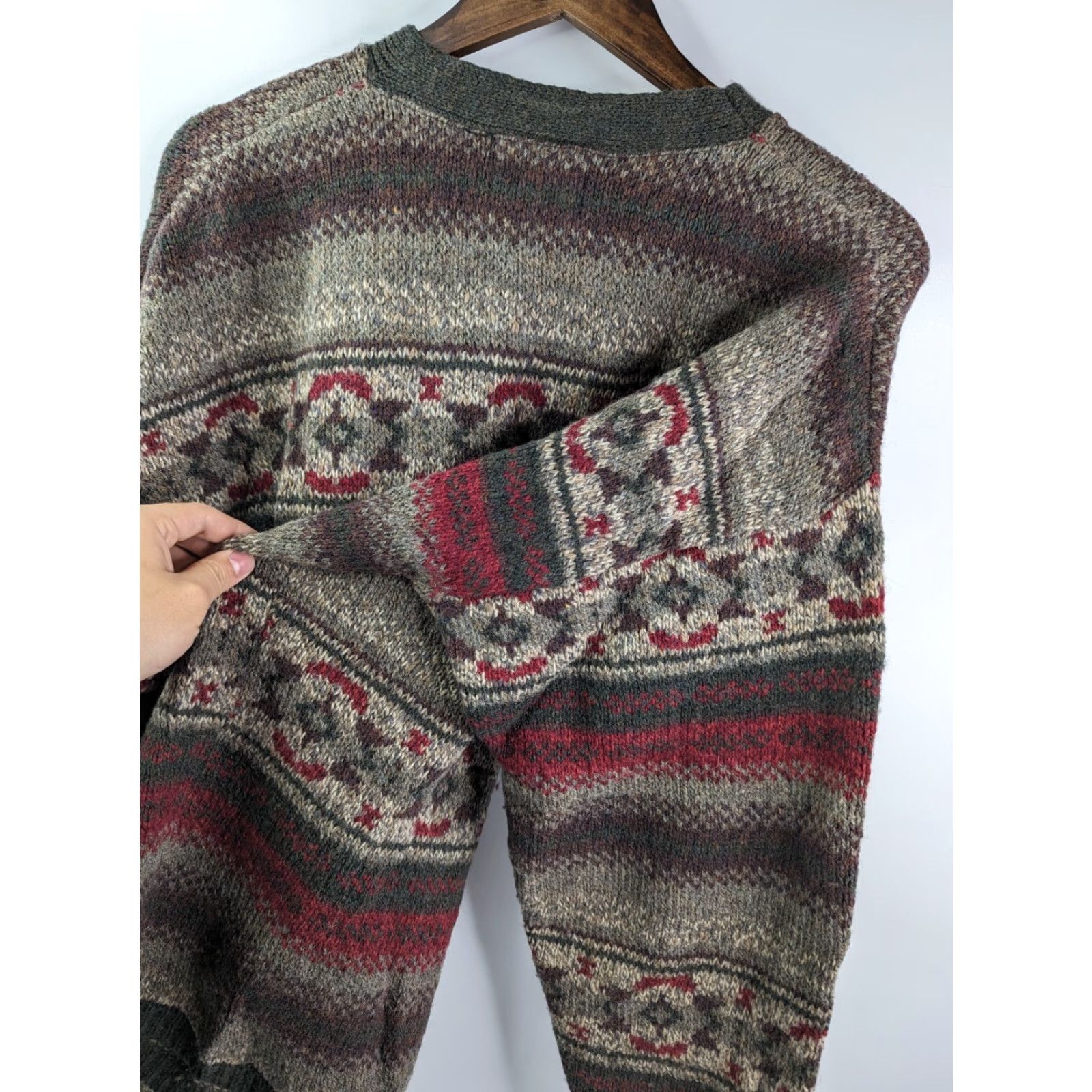 Vintage VINTAGE Woolrich Nordic Fair Isle Crewneck Knit Wool Sweater Pullover Mens Large Size US L / EU 52-54 / 3 - 6 Thumbnail