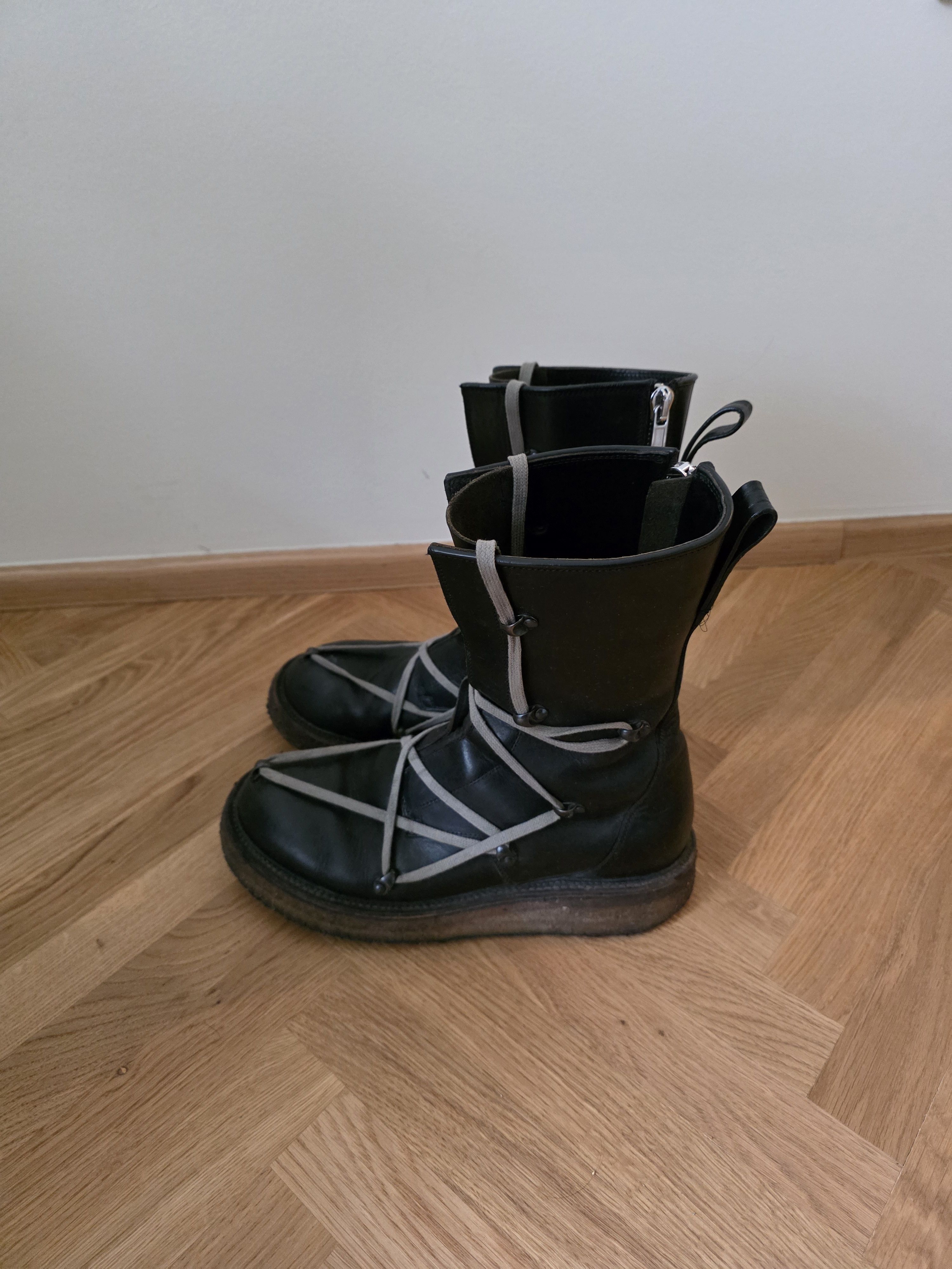 Rick Owens FW 2017 GLITTER PENTAGRAM CREPE BOOTS Size US 10 / EU 43 - 2 Thumbnail