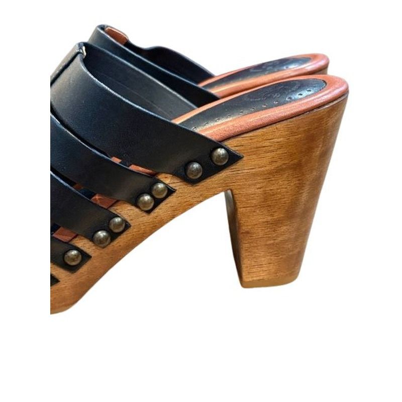 Johnston & Murphy Johnston & Murphy Platform Block Heel Black Sandals Size US 9 / IT 39 - 7 Thumbnail
