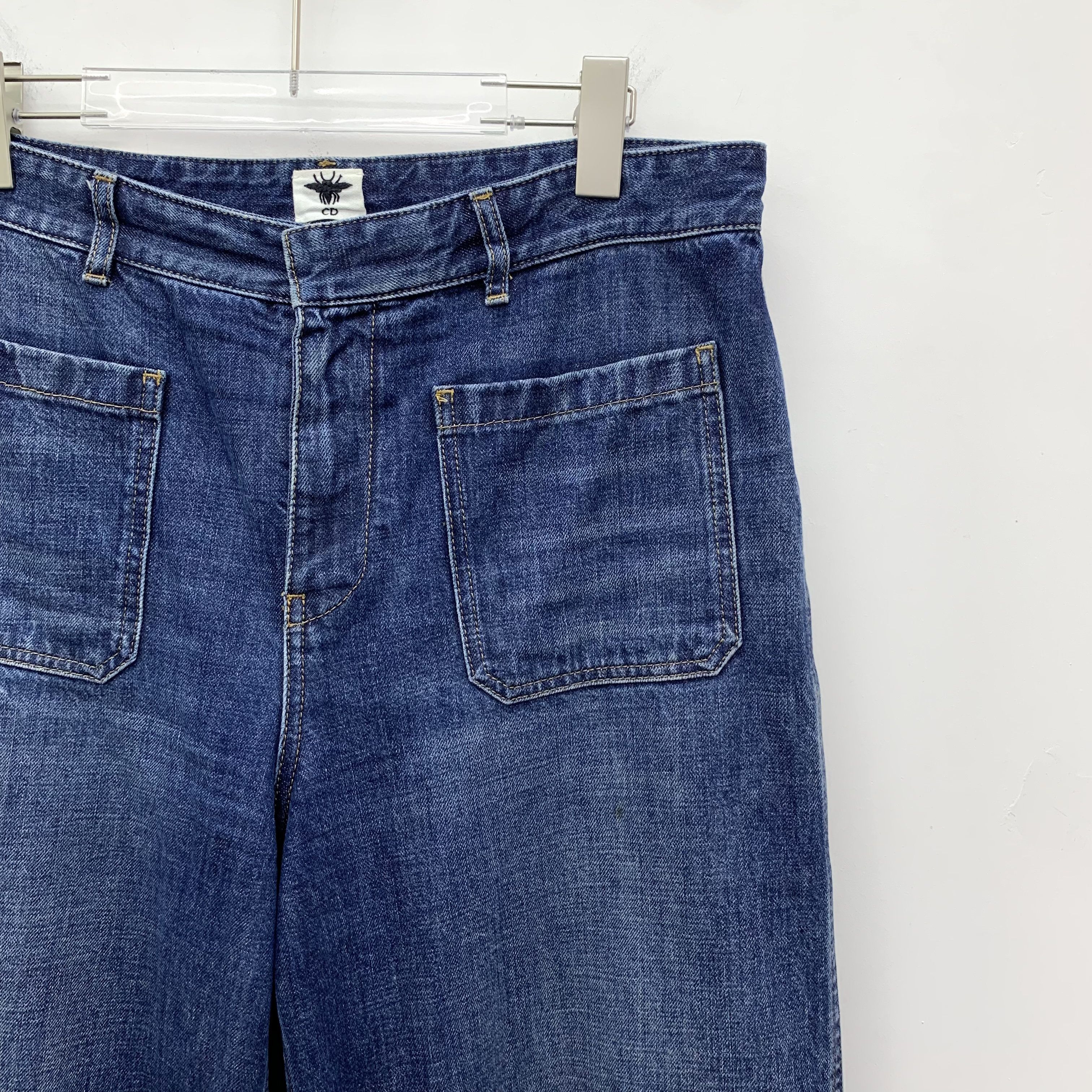 Dior Dior Leather Patch Jeans Blue Size US 28 / EU 44 - 3 Thumbnail