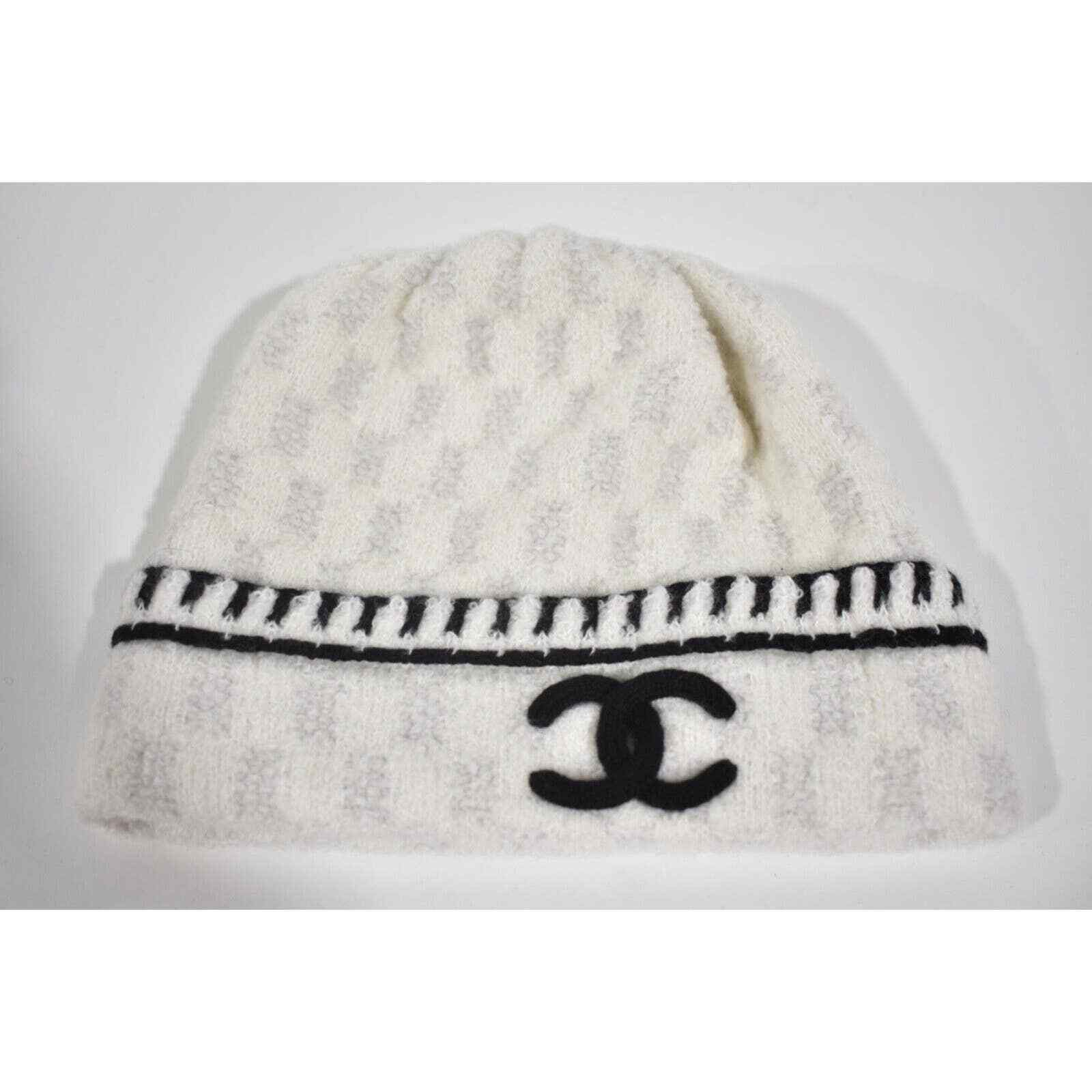 Chanel Chanel Cashmere Wool Silk CC Logo Beanie Winter Hat Cloche Size ONE SIZE - 5 Thumbnail