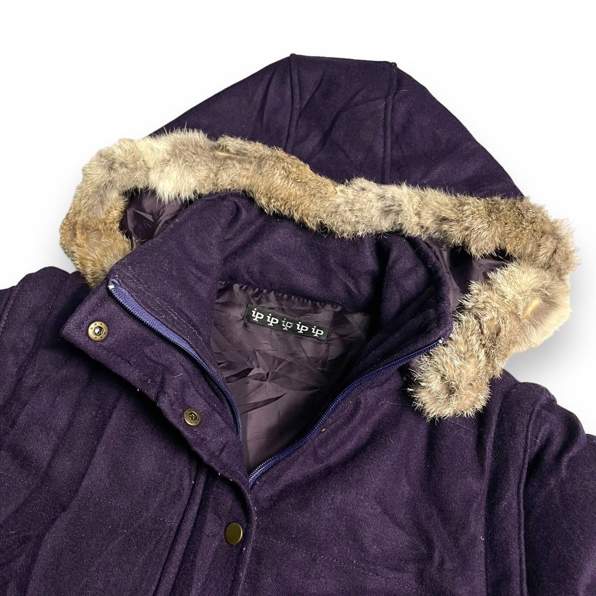 14th Addiction × If Six Was Nine × Le Grande Bleu (L.G.B.) 🇯🇵 JAPANESE BRAND WOOL FUR HOODIE TWO WAYS VEST / JACKET Size M / US 6-8 / IT 42-44 - 8 Thumbnail