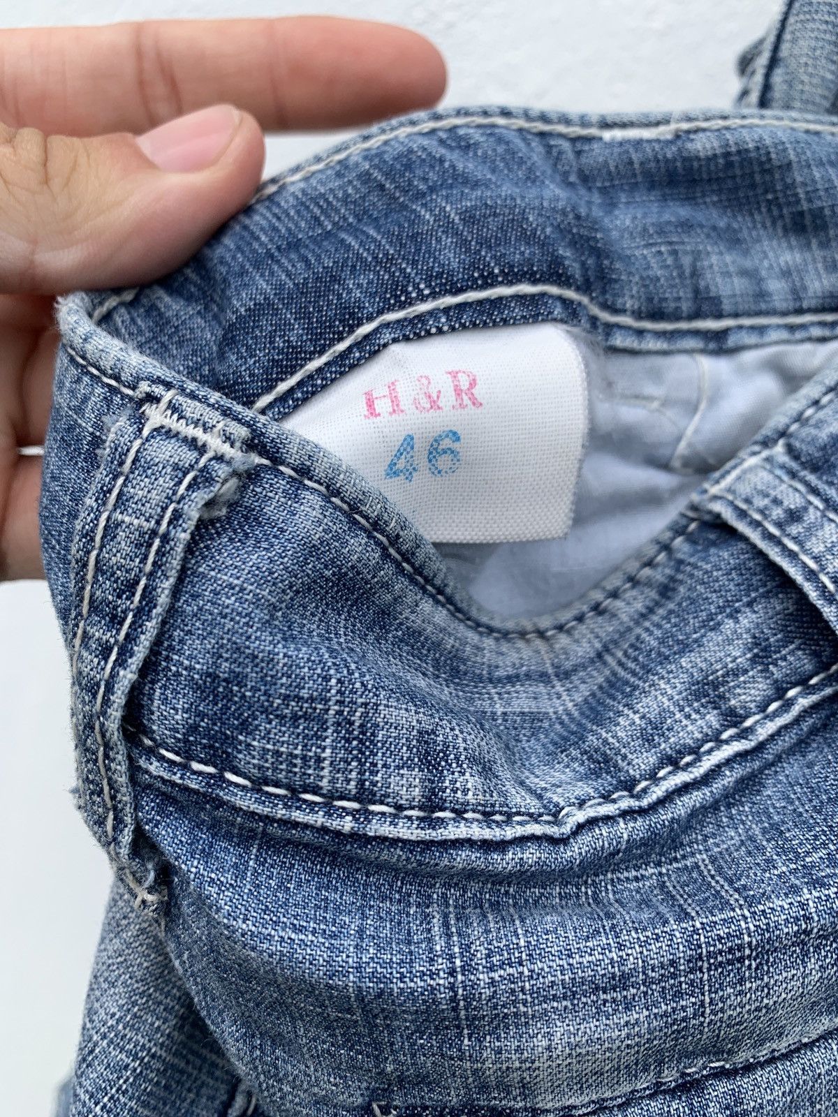 Japanese Brand Vintage Japanese Y2K Cargo Aviator Blue Denim Jean Shorts Size US 30 / EU 46 - 17 Thumbnail