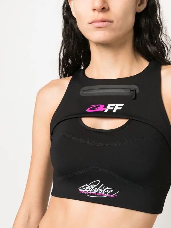 Off-White o1y1125 Size : L / Sport Bra in Black Size ONE SIZE - 2 Thumbnail