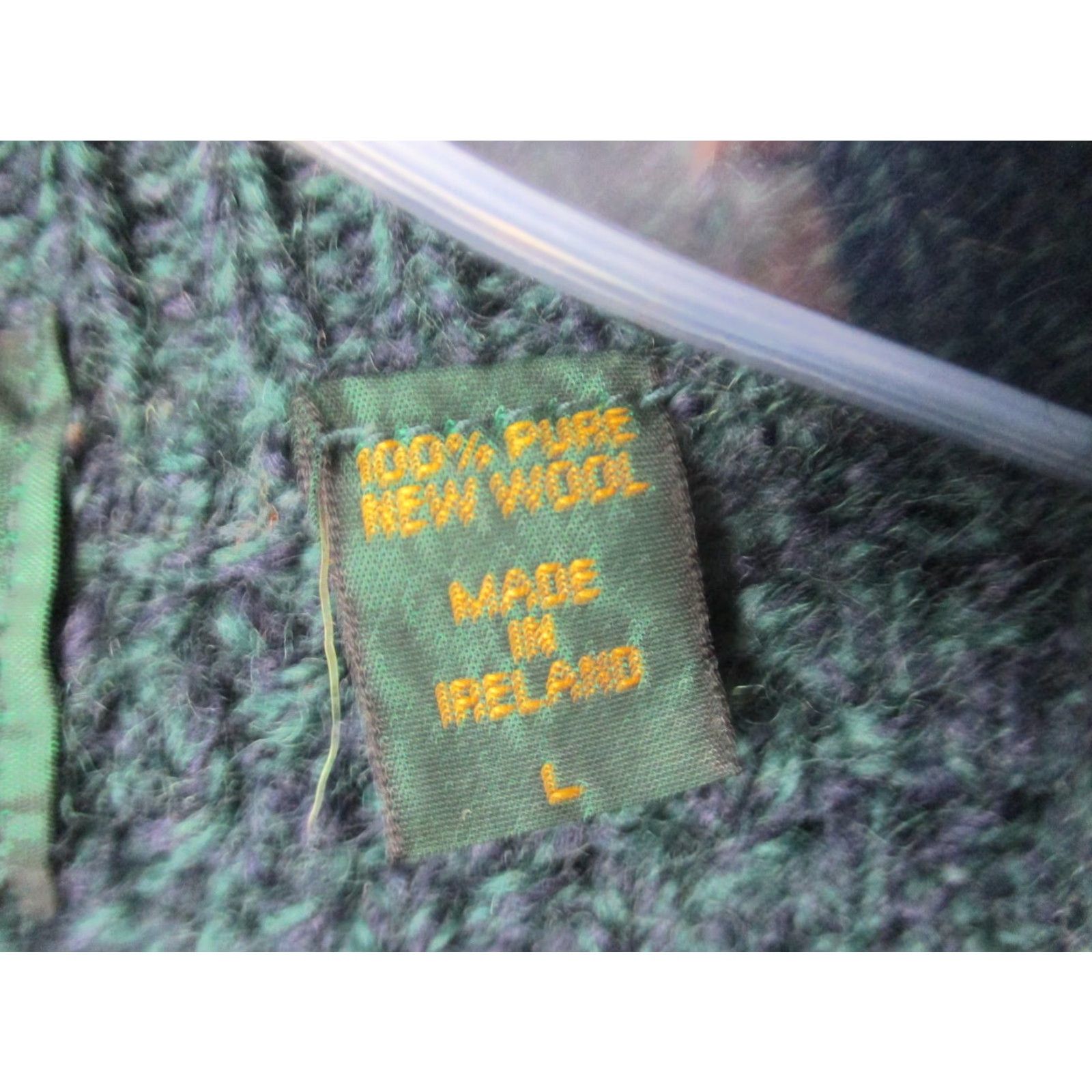 Vintage VINTAGE Doogan Donegal Sweater Mens Large Green Wool Aran Cable Knit Crewneck Ireland Size US L / EU 52-54 / 3 - 3 Thumbnail