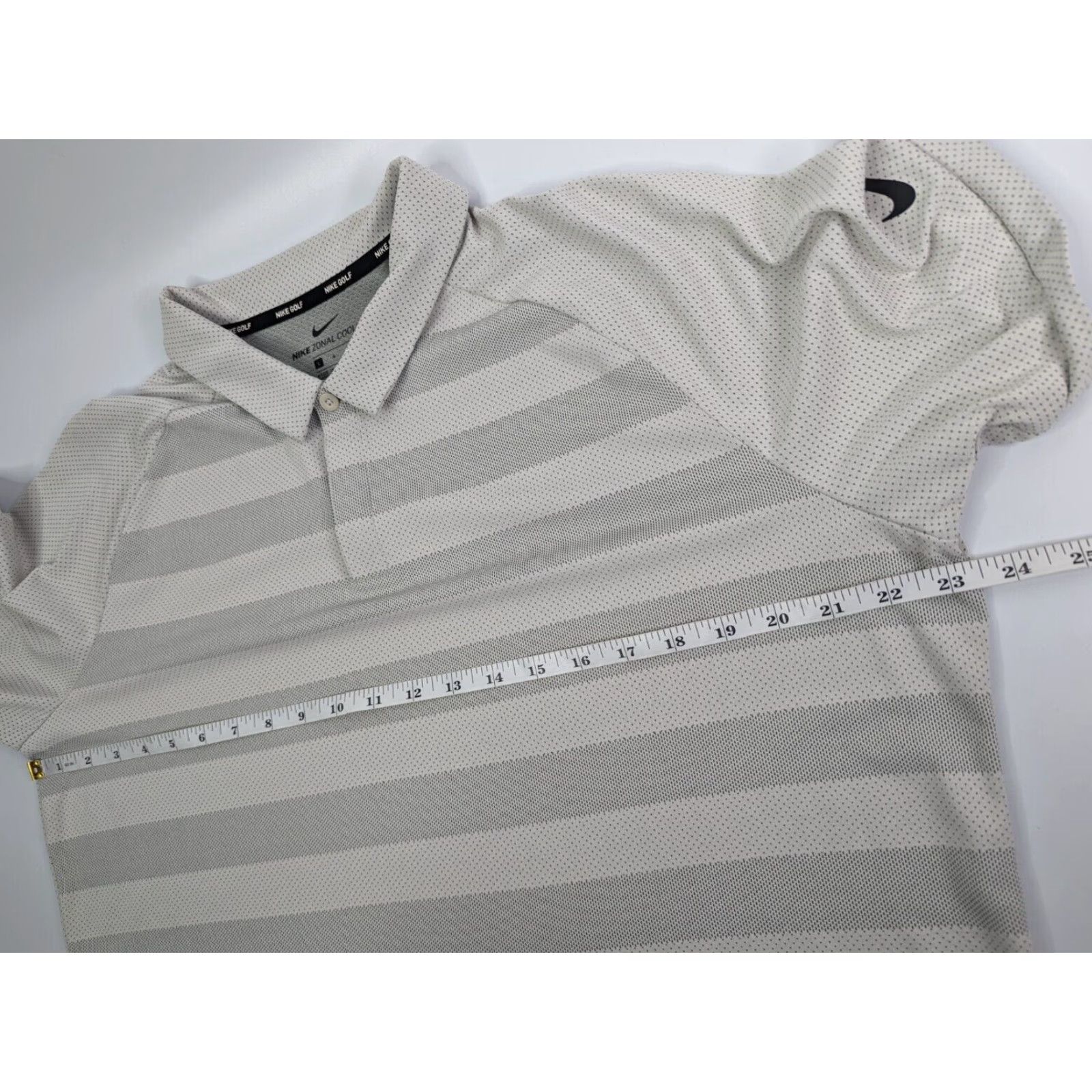 Nike Nike Zonal Cooling Striped Gray Golf Polo Shirt AH8467 Men's Size Large Size US L / EU 52-54 / 3 - 5 Thumbnail