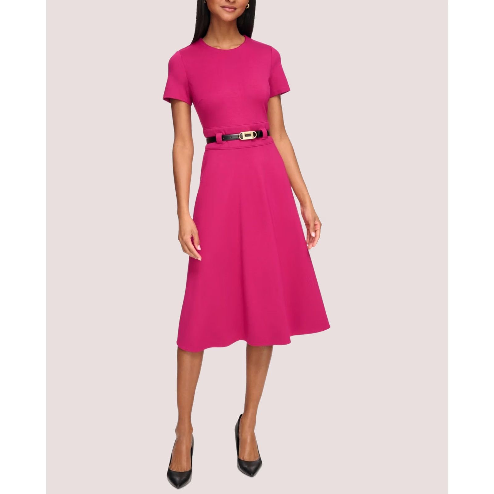 Karl Lagerfeld Karl Lagerfeld Womens Belted Mermaid Dress, mediumred, Size 14 Size XL / US 12-14 / IT 48-50 - 1 Thumbnail