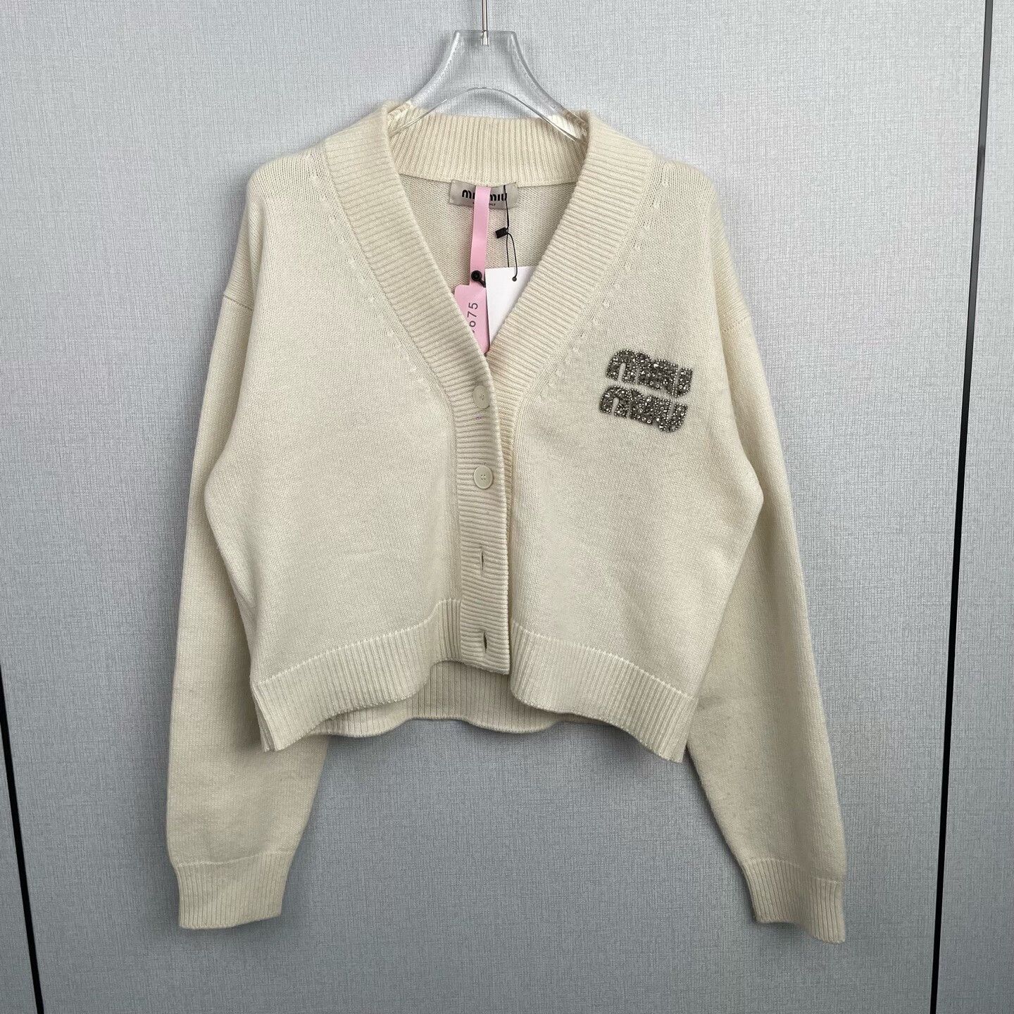 Miu Miu miu miu white knitted cardigan size 36 Size S / US 4 / IT 40 - 1 Thumbnail