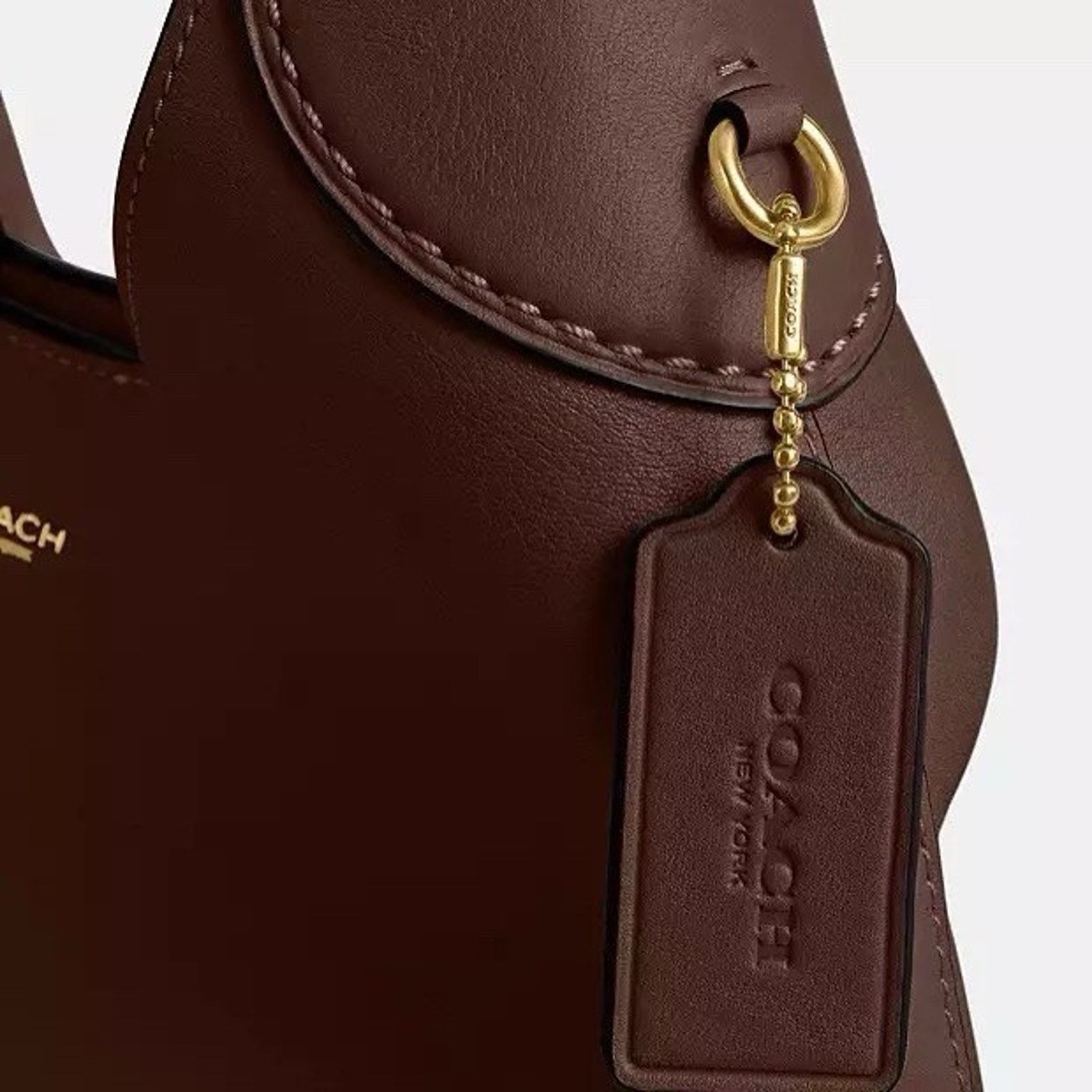Coach NWT Coach Brooklyn 28 Medium Shoulder Bag Brass/Maple CU068 Size ONE SIZE - 9 Thumbnail