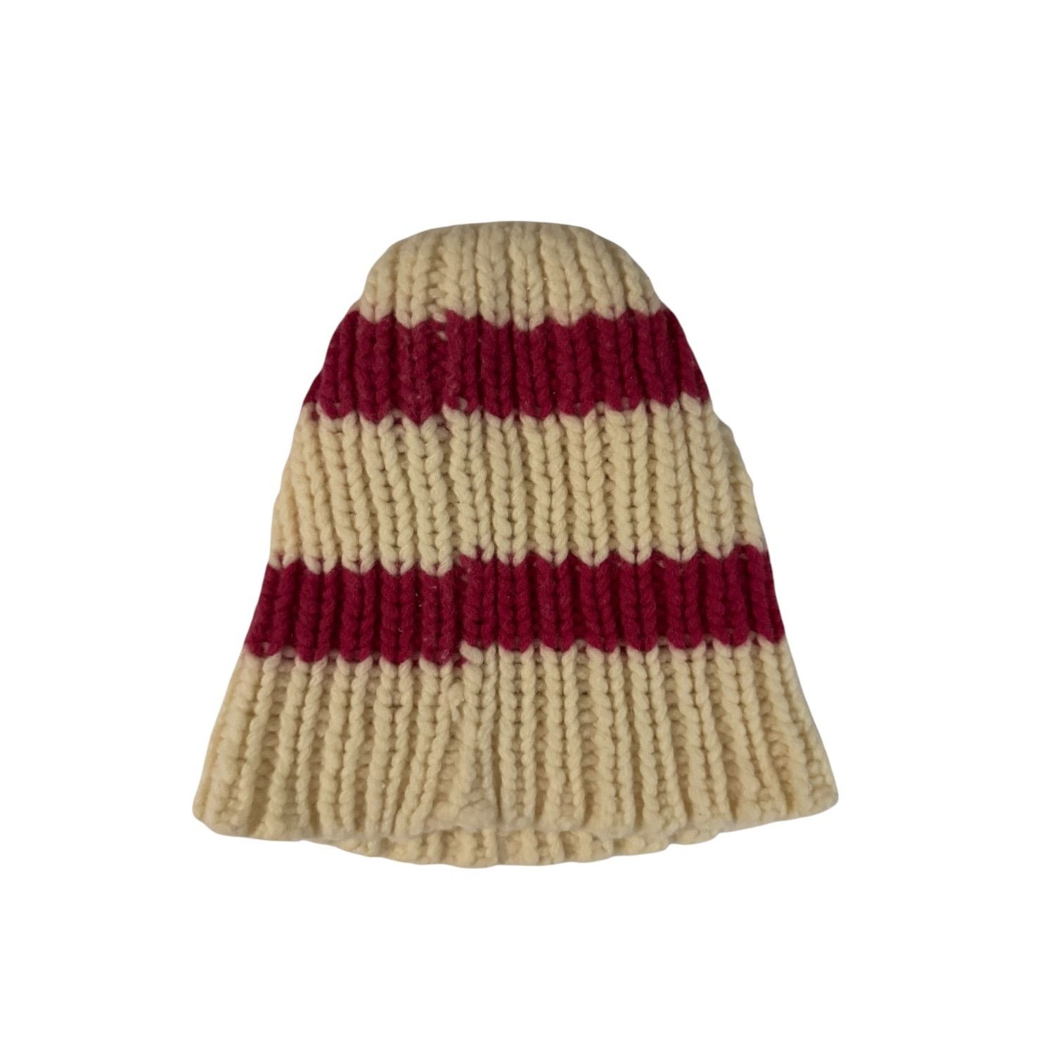 Gap The GAP Women’s Ivory & Pink Knit Beanie Hat – One Size Size ONE SIZE - 1 Thumbnail