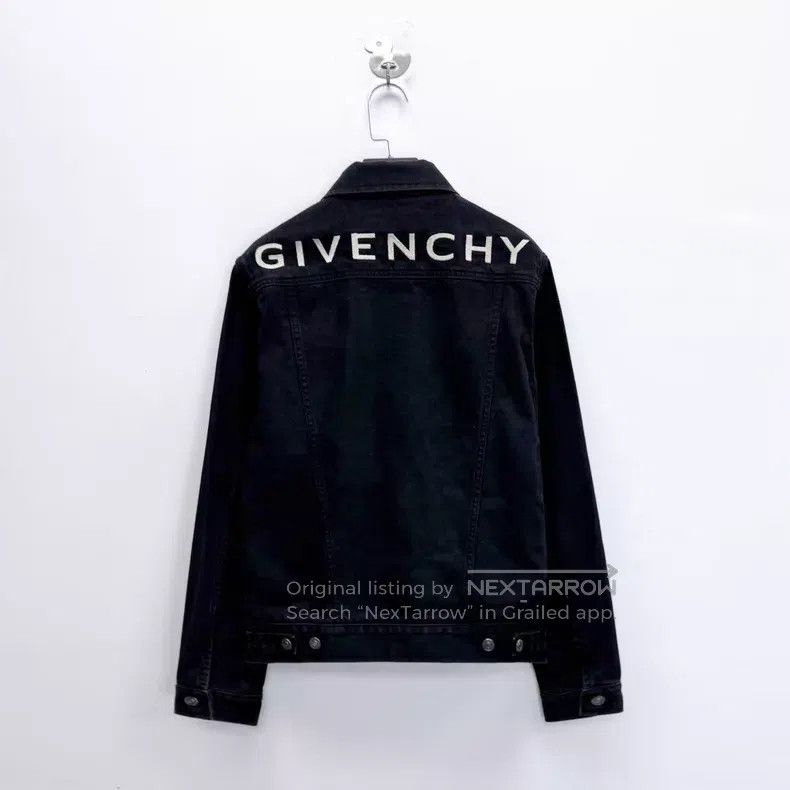 Givenchy Givenchy Black washed distressed button back embroidered l Size US S / EU 44-46 / 1 - 1 Thumbnail