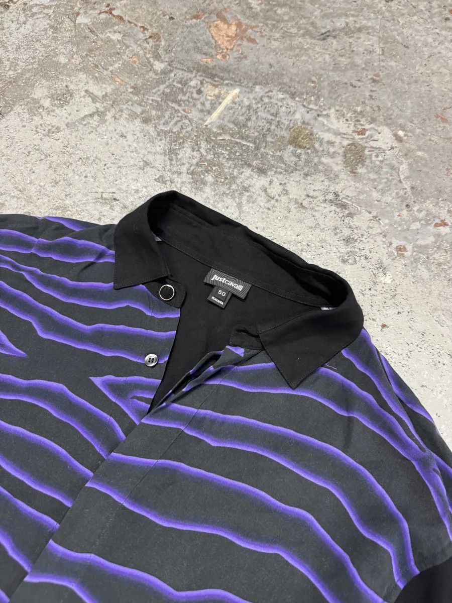 Just Cavalli AW2019 Cavalli Black & Purple Hallucination Psycho Shirt Size US M / EU 48-50 / 2 - 9 Thumbnail