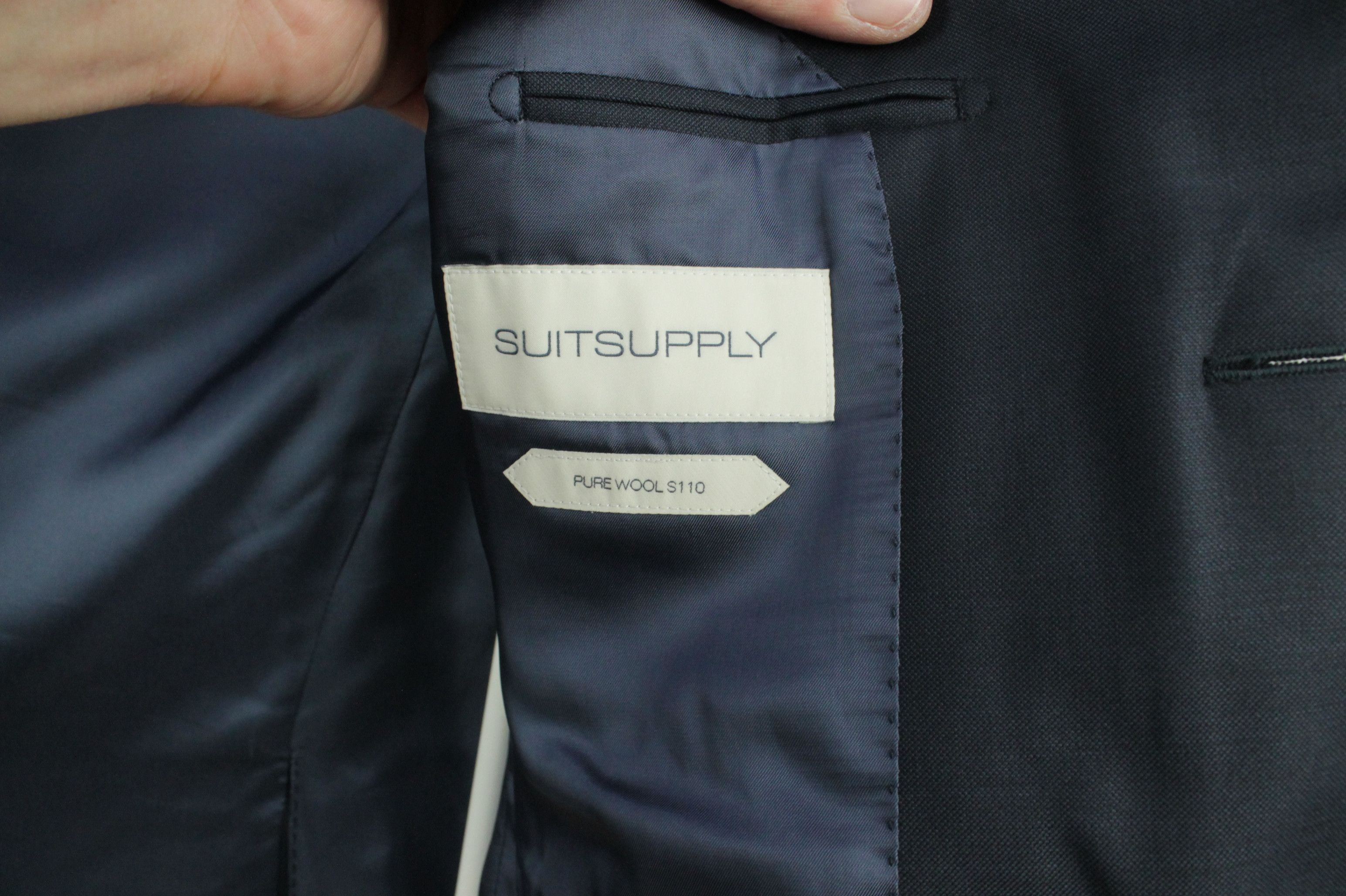 Suitsupply Suitsupply Lazio Single-Breasted Slim Fit Navy Wool Blazer Size US M / EU 48-50 / 2 - 11 Thumbnail