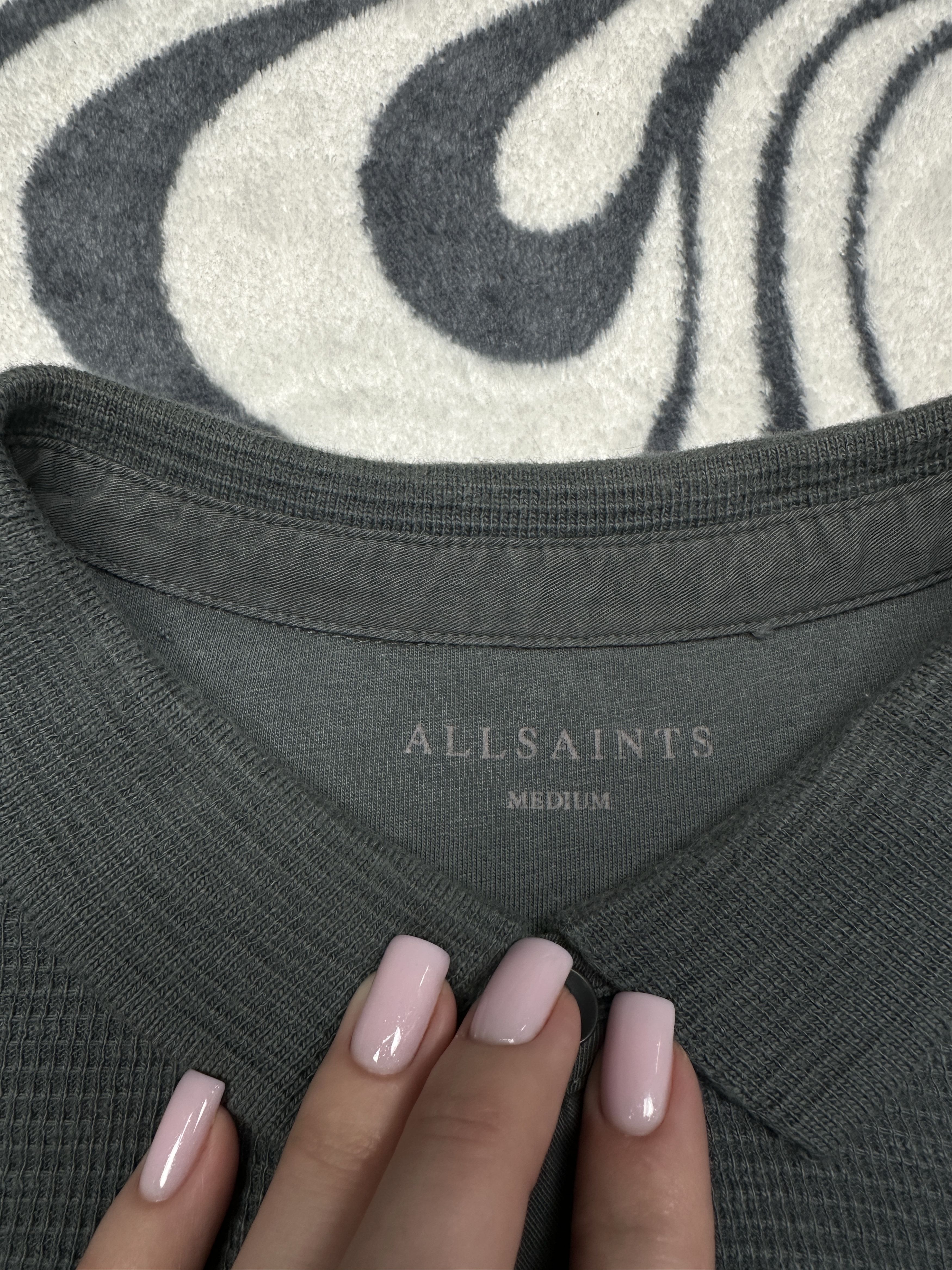 Allsaints Allsaints Mens Clash Long Sleeve Polo Shirt Size US M / EU 48-50 / 2 - 3 Thumbnail