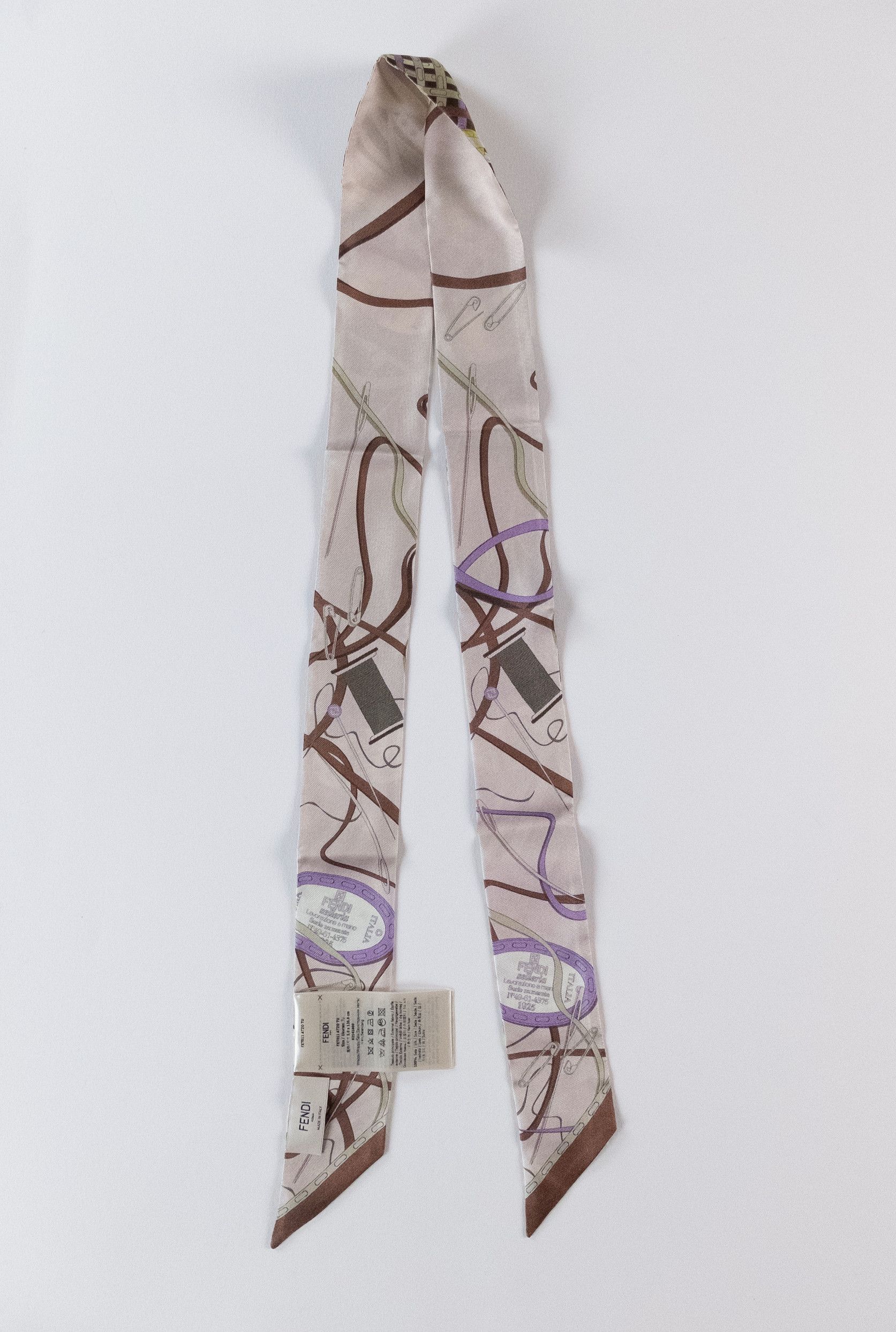 Fendi FENDI two-sided silk Wrappy scarf authentic NWT Size ONE SIZE - 5 Thumbnail