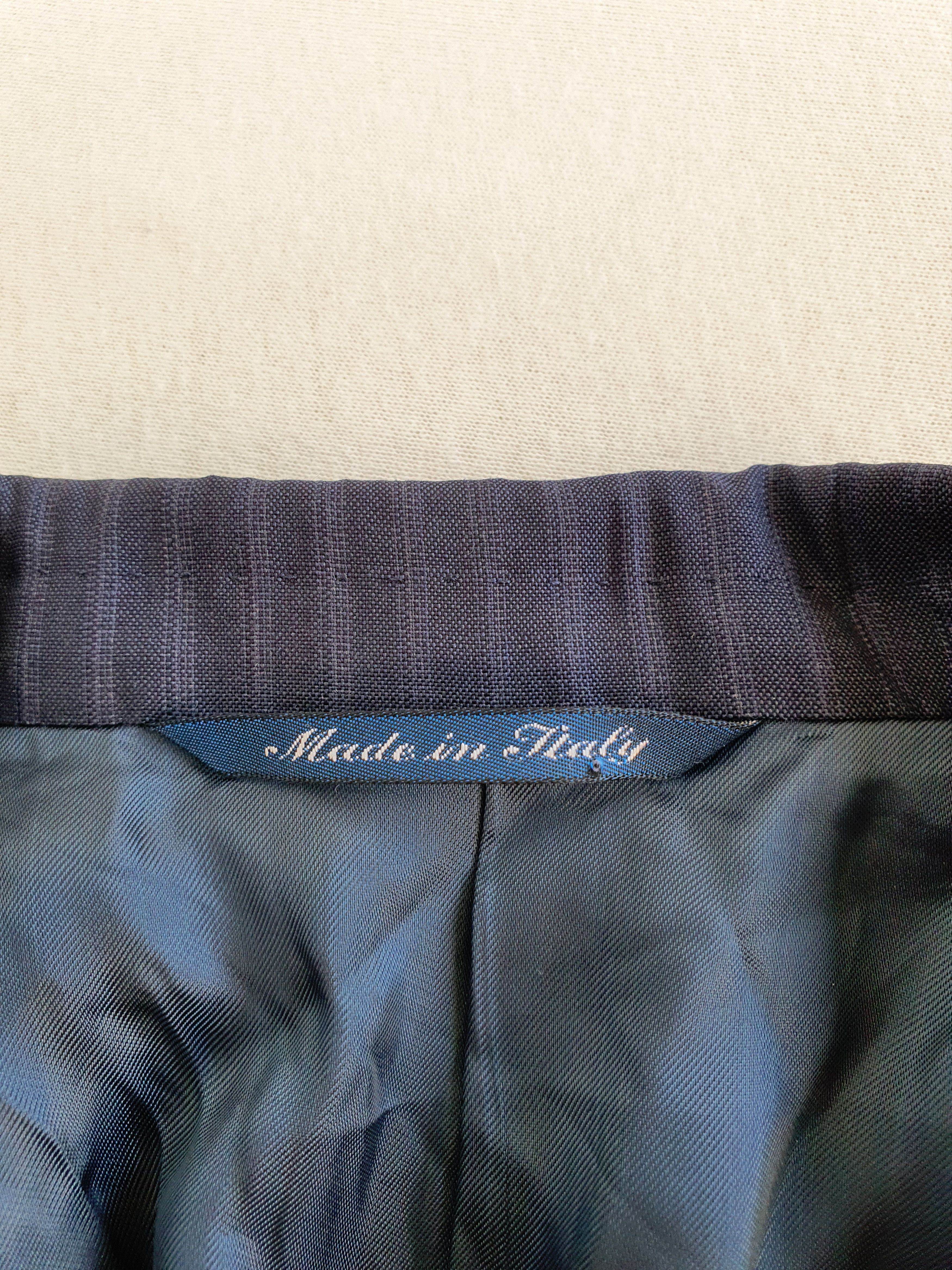 Canali Sports Coat Suit Jacket - Navy Striped - Sz EU 48R Size 38R - 5 Thumbnail