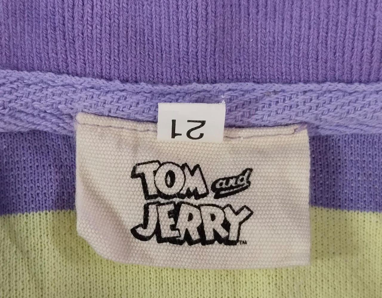 Cartoon Network Tom And Jerry Stripe Long Sleeve Polo Shirt Size US M / EU 48-50 / 2 - 7 Thumbnail
