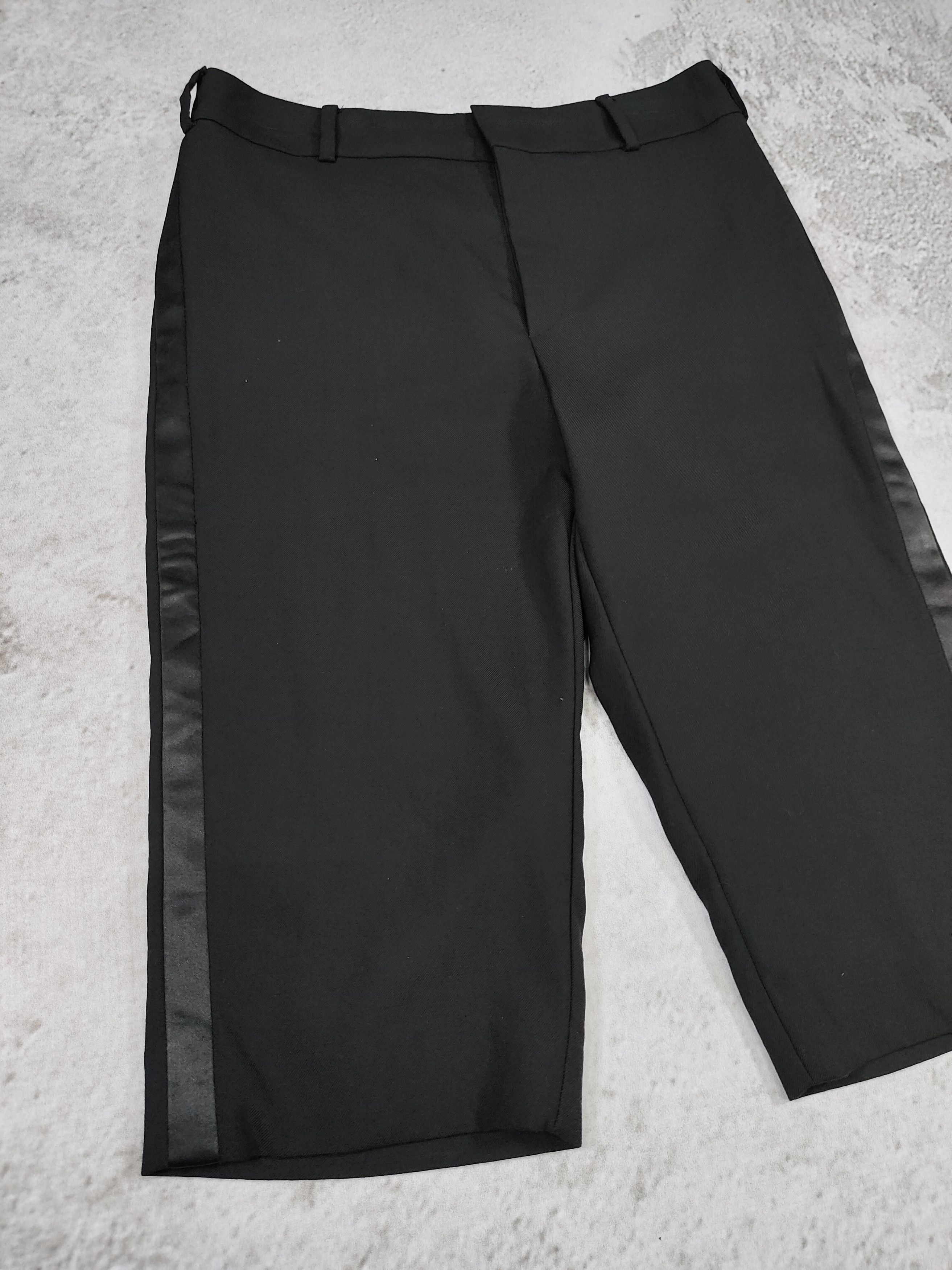Saint Laurent Paris FW17 Saint Laurent- Bermuda Tuxedo Striped Wool Shorts Size 29" - 3 Thumbnail