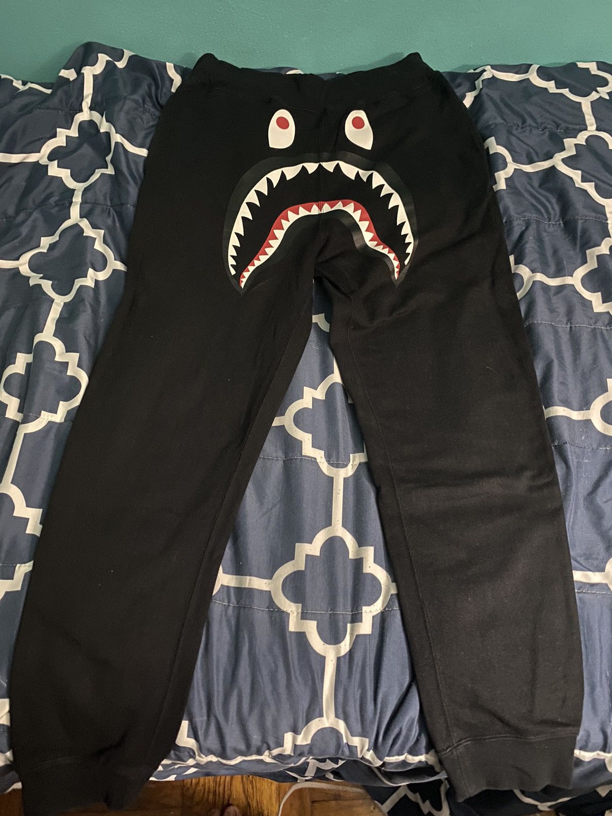 image of Bape Shark Sweatpants in Black, Men's (Size 33)