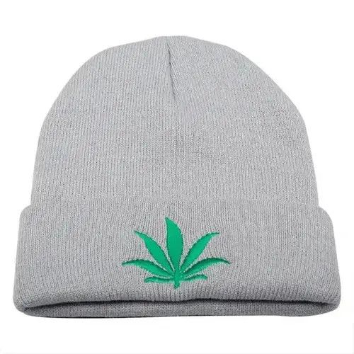 Japanese Brand Weed Leaf Beanie Hat Size ONE SIZE - 2 Thumbnail