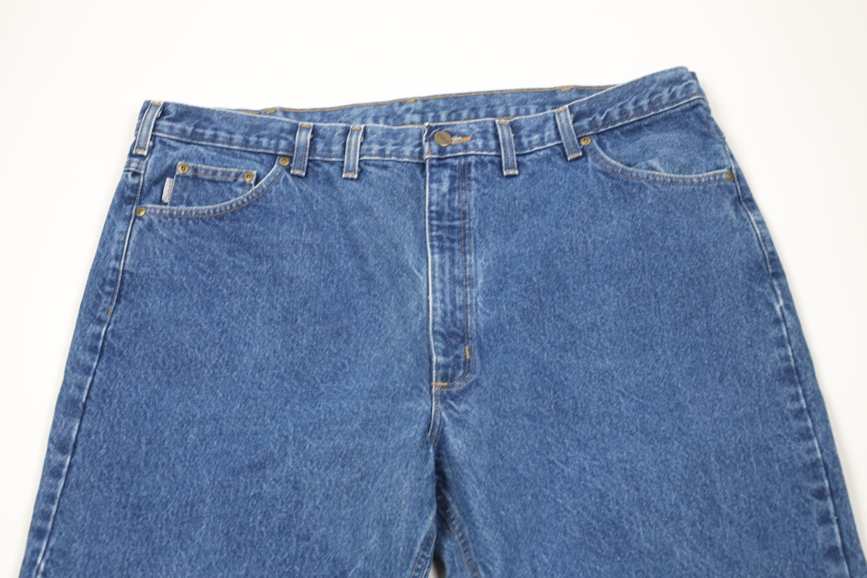 Carhartt × Vintage Vintage Y2K Carhartt Spell Out Tapered Leg Denim Jeans Blue Size US 44 / EU 60 - 2 Thumbnail
