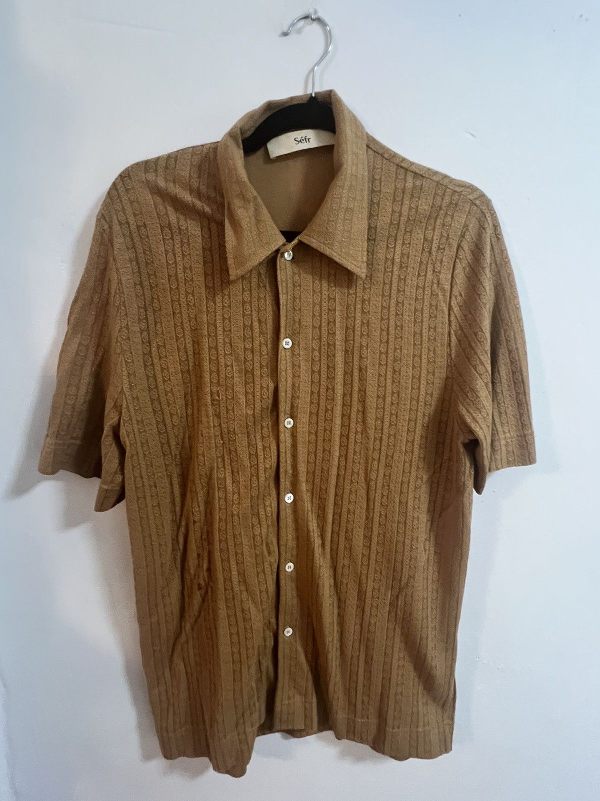 Sefr Sefr Crochet Short Sleeve Button Up Size US M / EU 48-50 / 2 - 1 Thumbnail