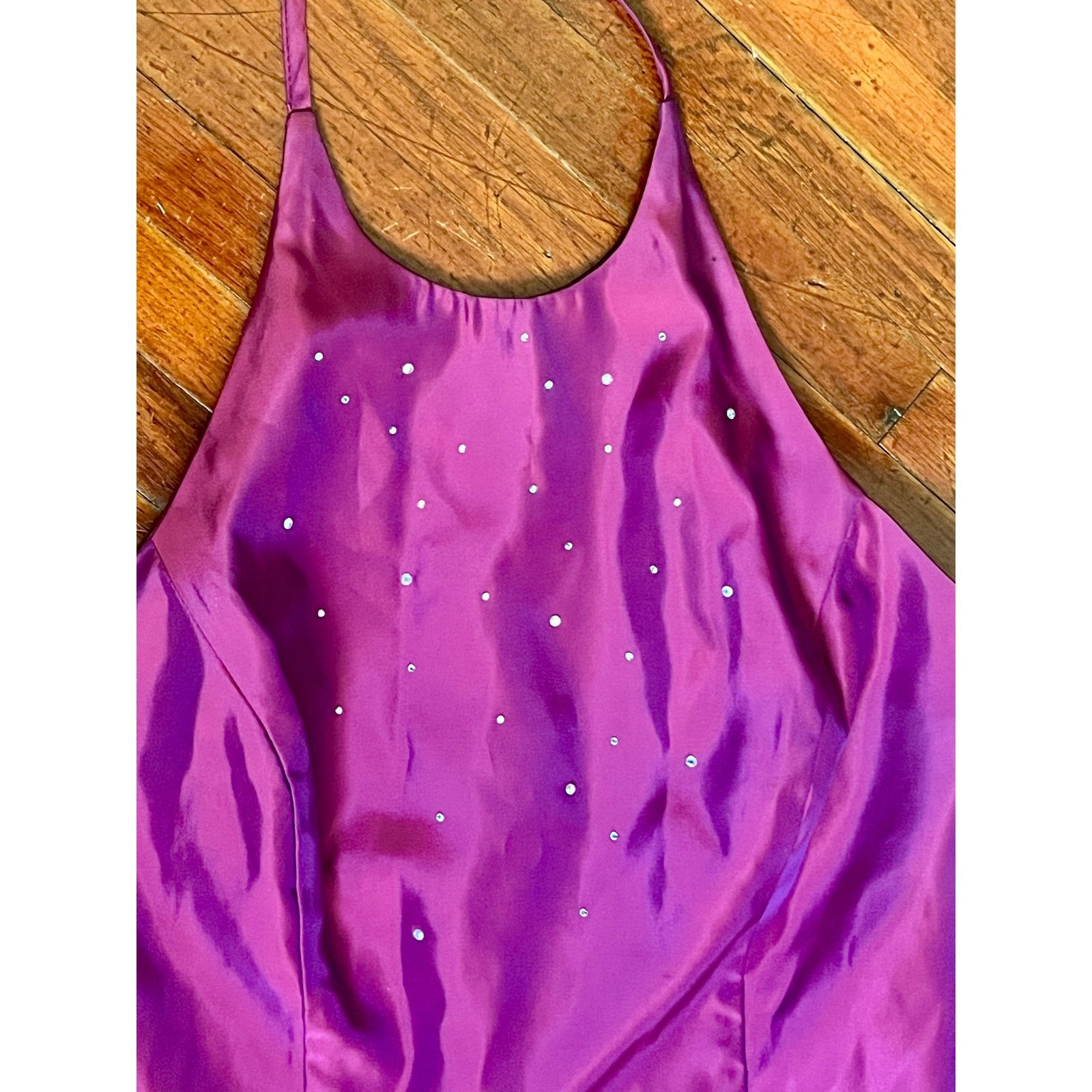 Jessica McClintock Deadstock Vtg Jessica McClintock Gunne Sax Fuschia Halter XS Size XS / US 0-2 / IT 36-38 - 2 Thumbnail