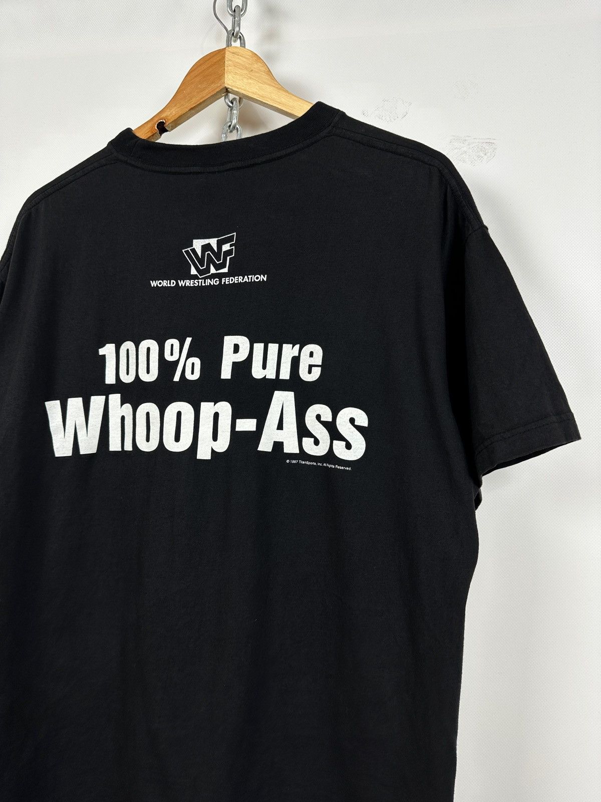 Vintage 1997 Vintage Stone Cold 100% Pure Whoop Ass WWE Rare T-Shirt Size US XL / EU 56 / 4 - 15 Thumbnail
