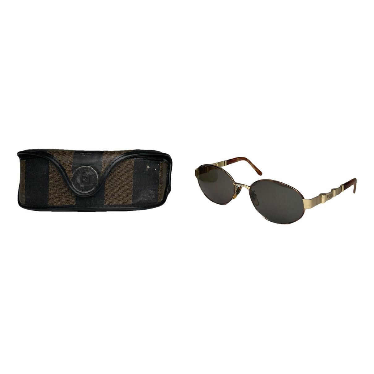 Fendi Gold Metal Sunglasses Size ONE SIZE - 1 Thumbnail
