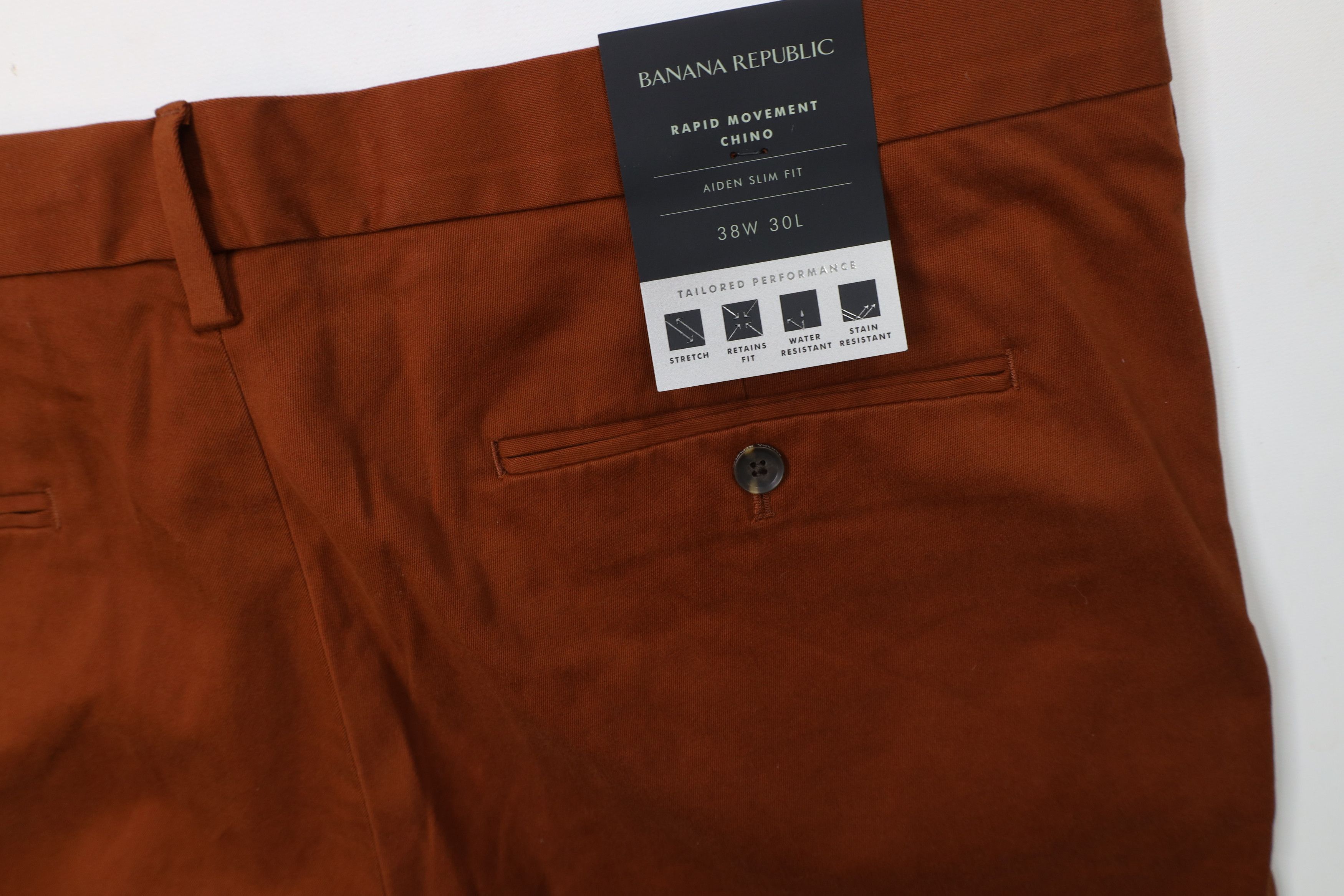 Banana Republic × Vintage New Banana Republic Fit Rapid Movement Chino Pants Orange Size US 38 / EU 54 - 14 Thumbnail