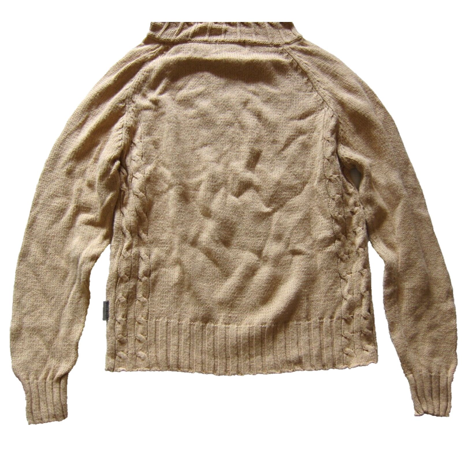 Vintage Woolrich Sweater Women Small Camel Turtle Neck Cable Knit Long Sleeve Pullover Size S / US 4 / IT 40 - 5 Thumbnail