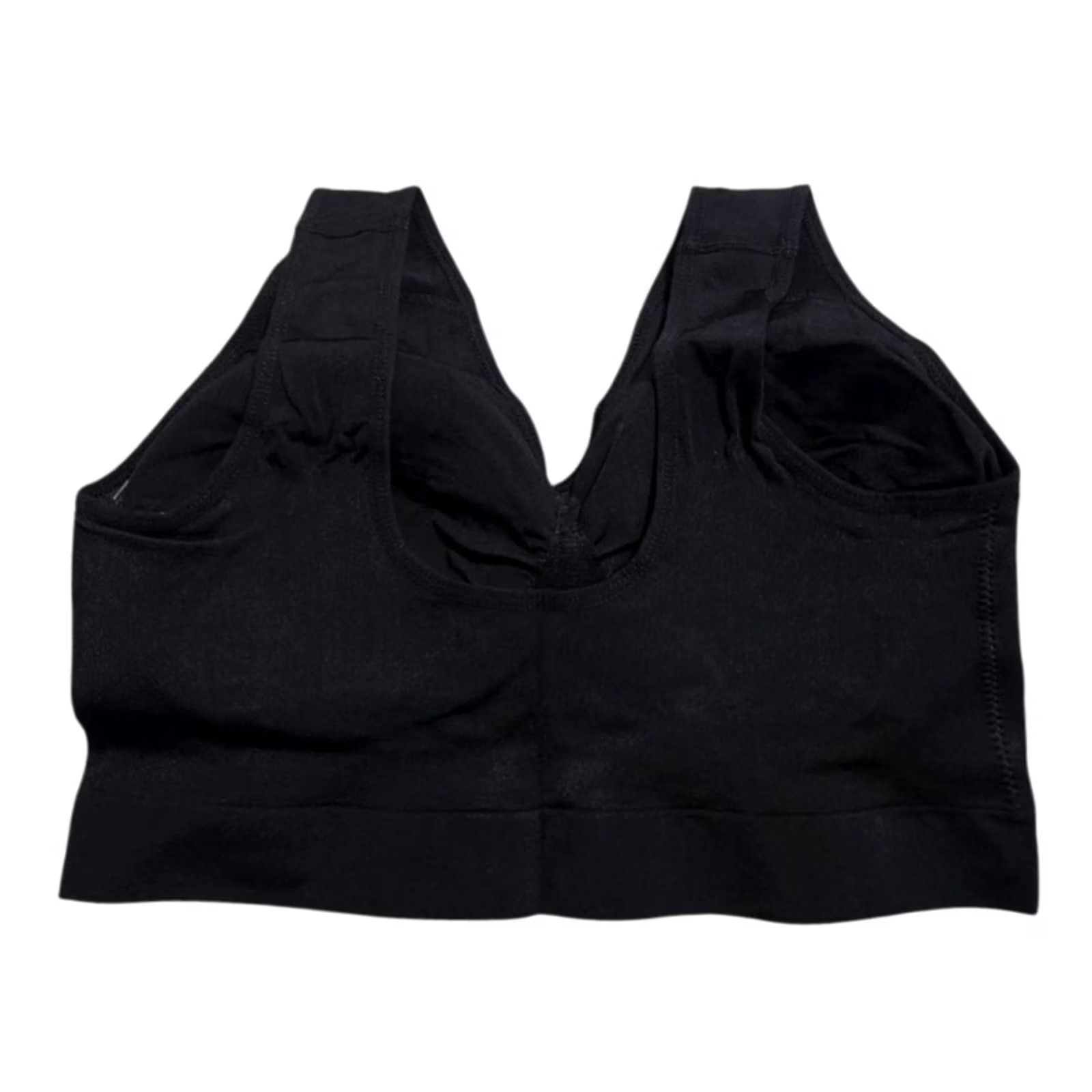 Vintage Truekind Bralette Shirt Womens L Black Bralette Wireless Pullover Bra Everyday Throw-on Size ONE SIZE - 2 Thumbnail