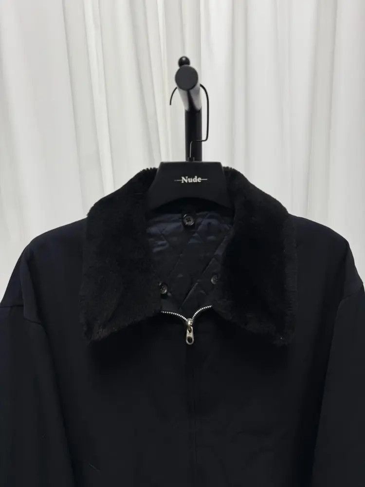 Yohji Yamamoto Yohji Yamamoto Cotton Filled Fur Neck Jacket Size US L / EU 52-54 / 3 - 3 Thumbnail