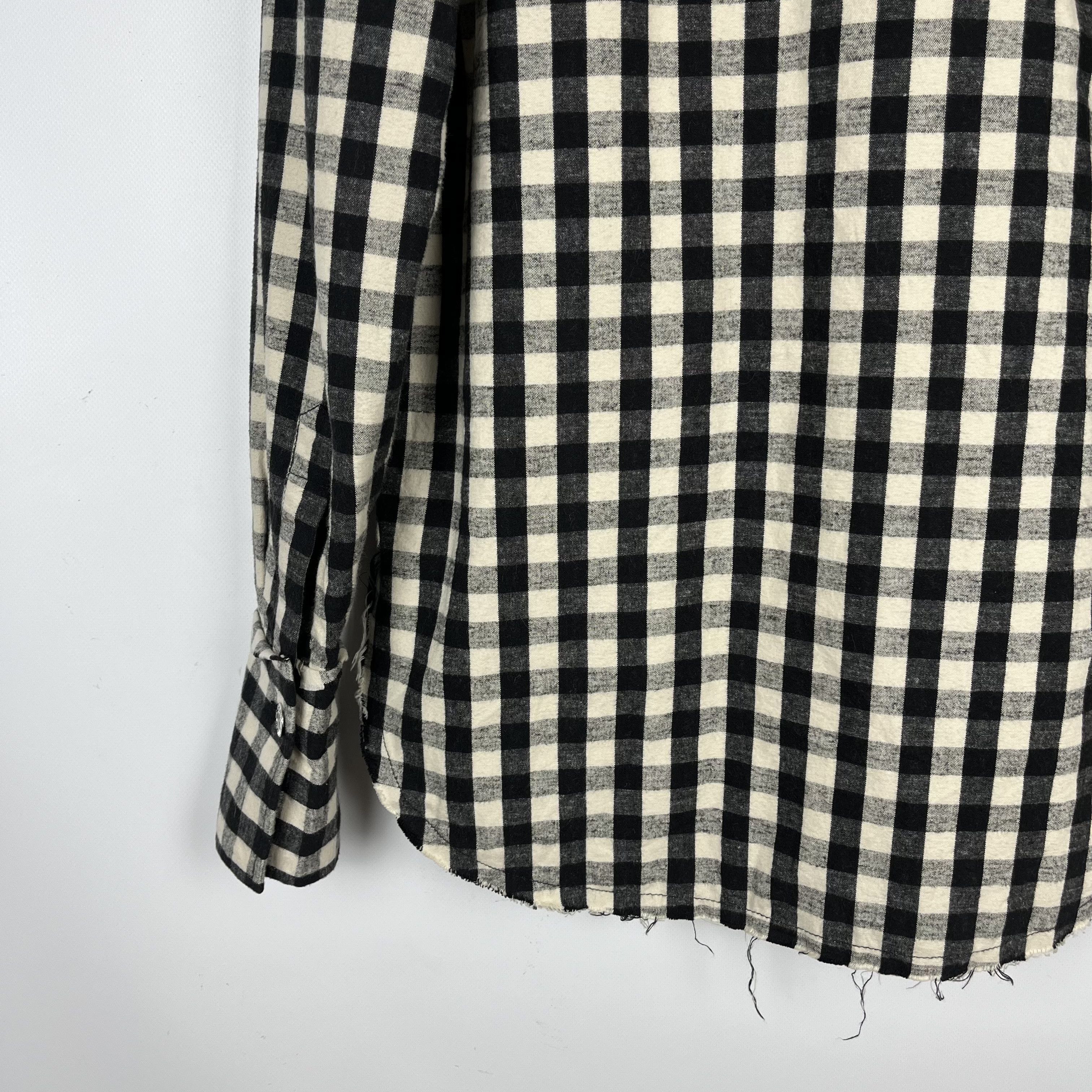 Helmut Lang Helmut Lang Oversized Gingham Flannel Overshirt Jacket Size XS / US 0-2 / IT 36-38 - 21 Thumbnail