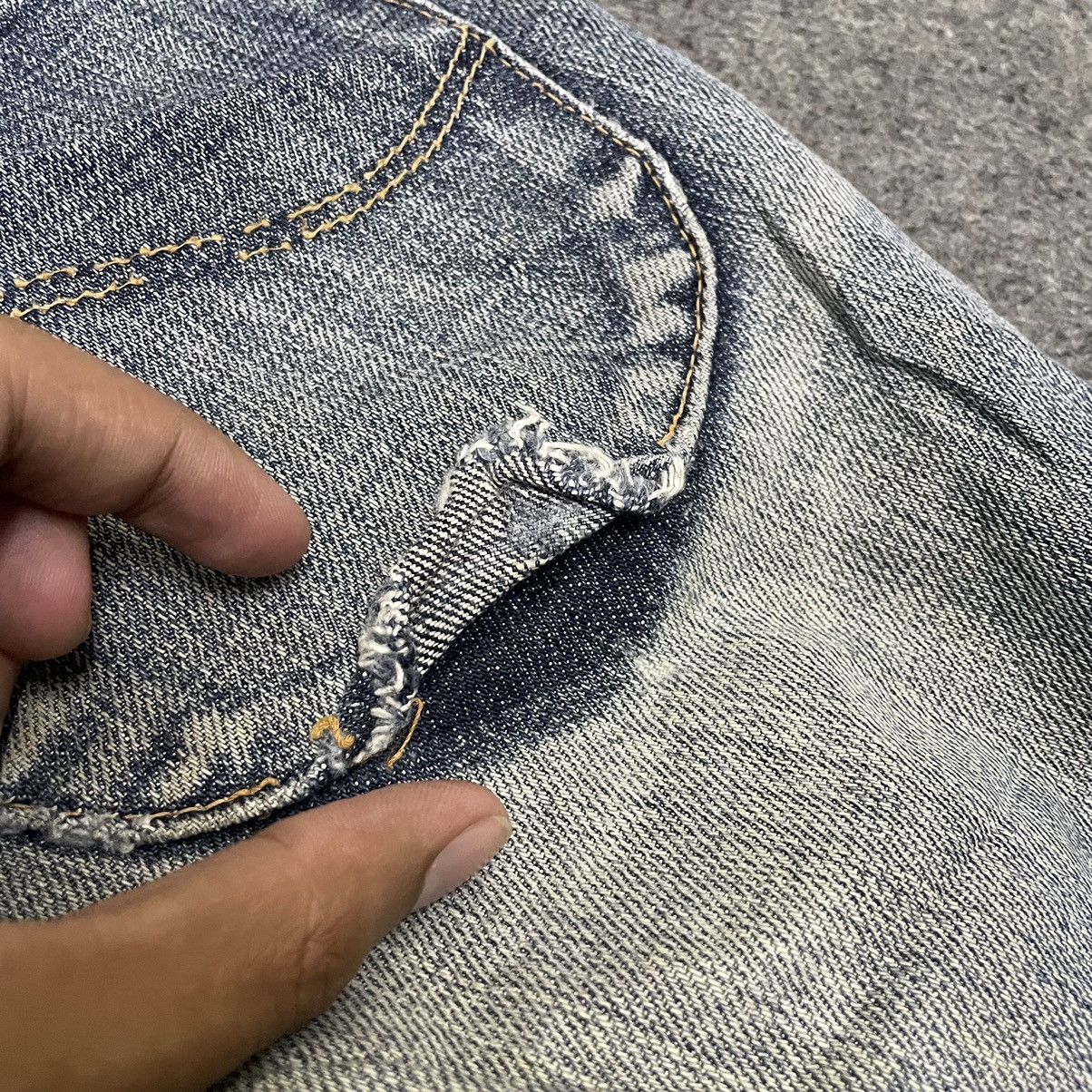 Lee × Vintage Vintage Union Made by Lee Crazy Fades Flare Jeans Size US 29 - 10 Thumbnail