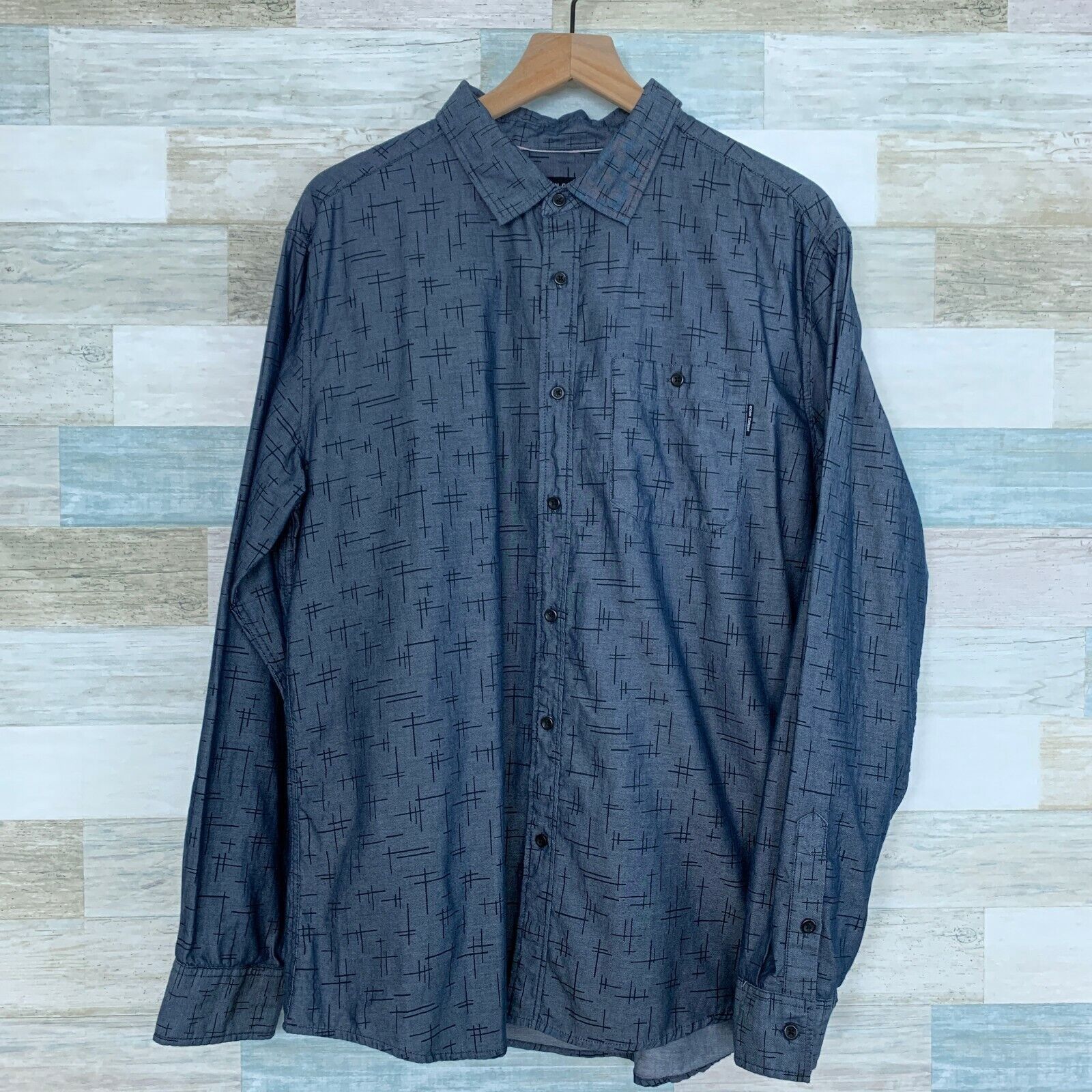 Ocean Current Ocean Current Chambray Printed Shirt Blue Button Front XL Size US XL / EU 56 / 4 - 1 Thumbnail