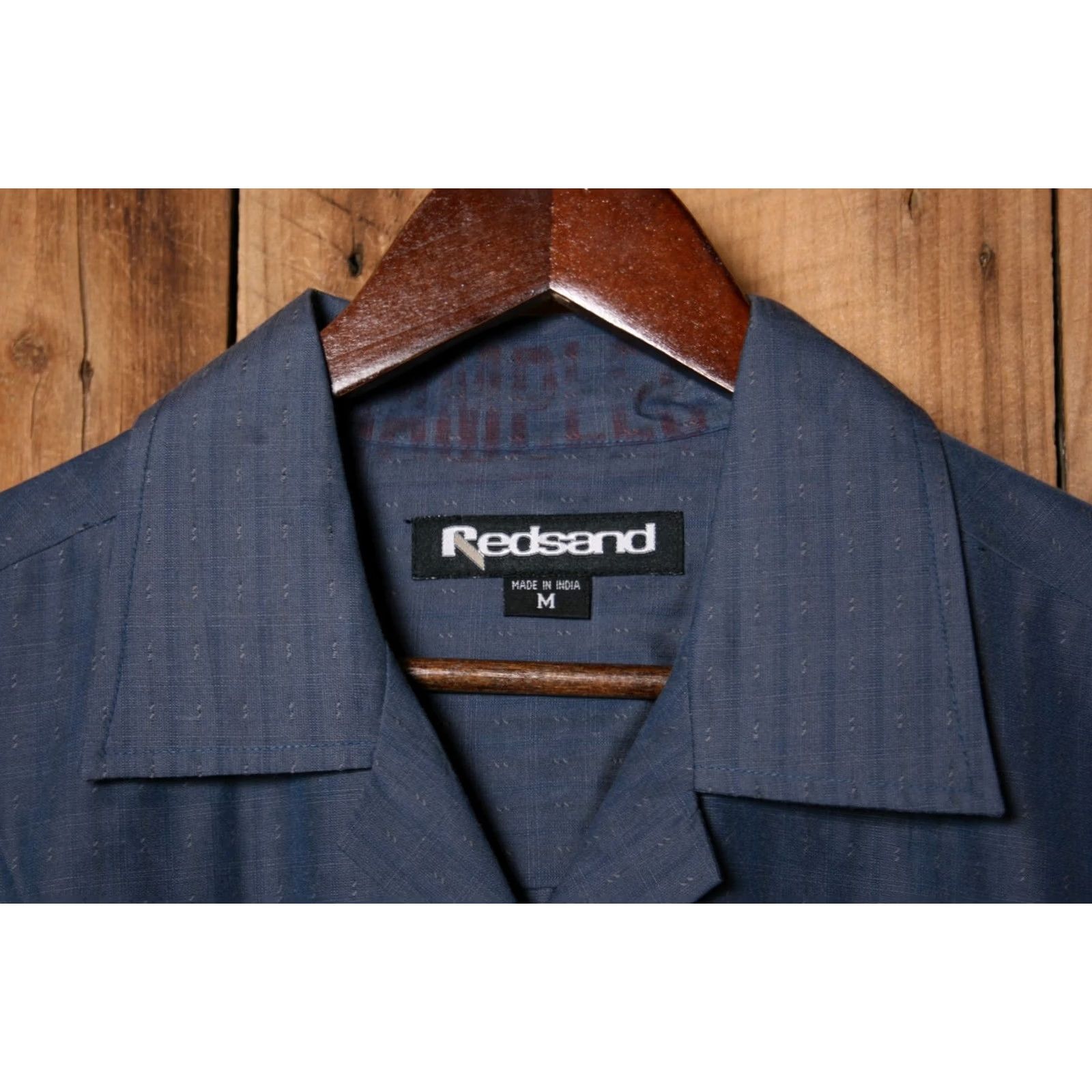 Vintage VINTAGE Redsand Shirt Men Short Sleeve Button-Up Sz. M Blue 90s Lounge Shirt Size US M / EU 48-50 / 2 - 2 Thumbnail