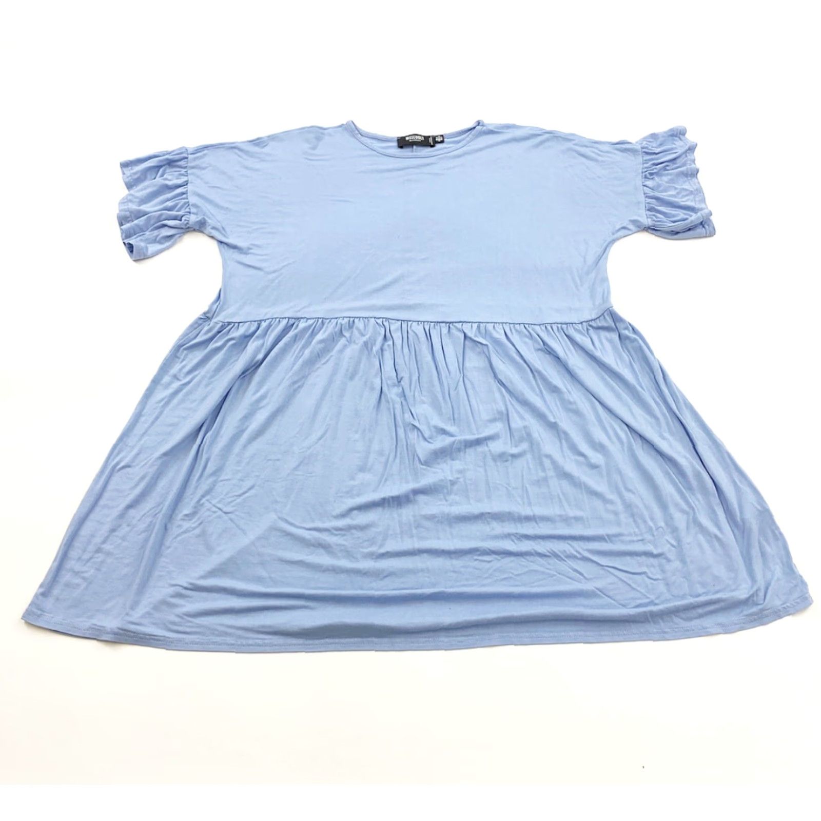 Missguided Missguided Dress Womens 2 Blue Frill Sleeve Maternity Smock Dress Size XS / US 0-2 / IT 36-38 - 2 Thumbnail