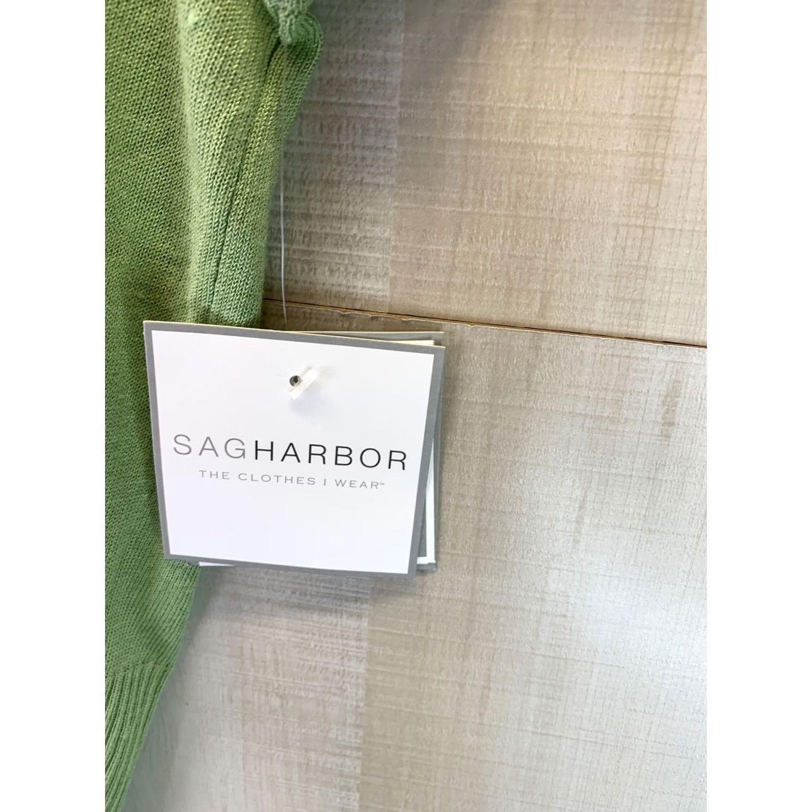 Vintage Sag Harbor Womens XL Green Knit Short Sleeve T-Shirt NWT Size 40" / US 18 - 4 Thumbnail